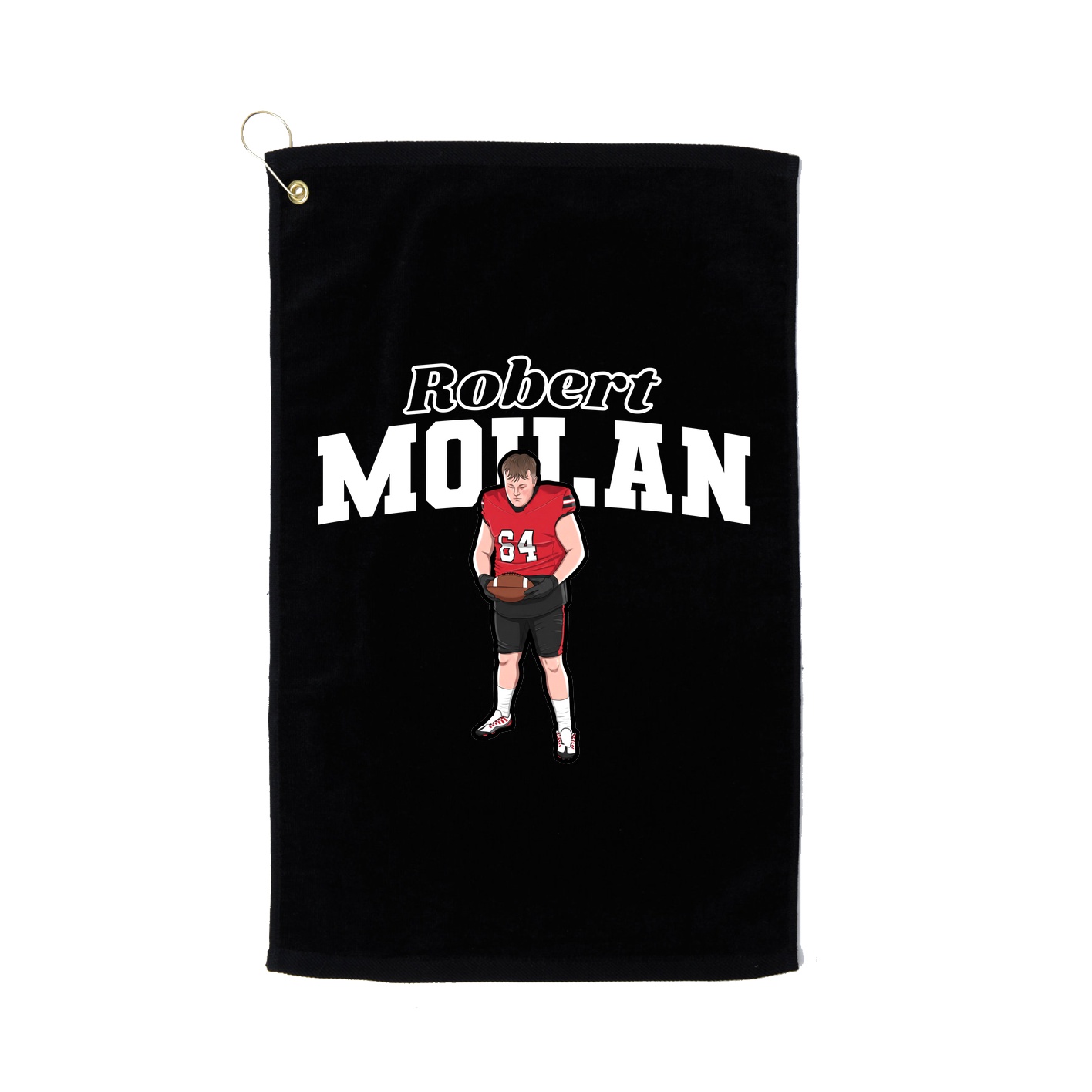Golf Towel — Name Arch in Black