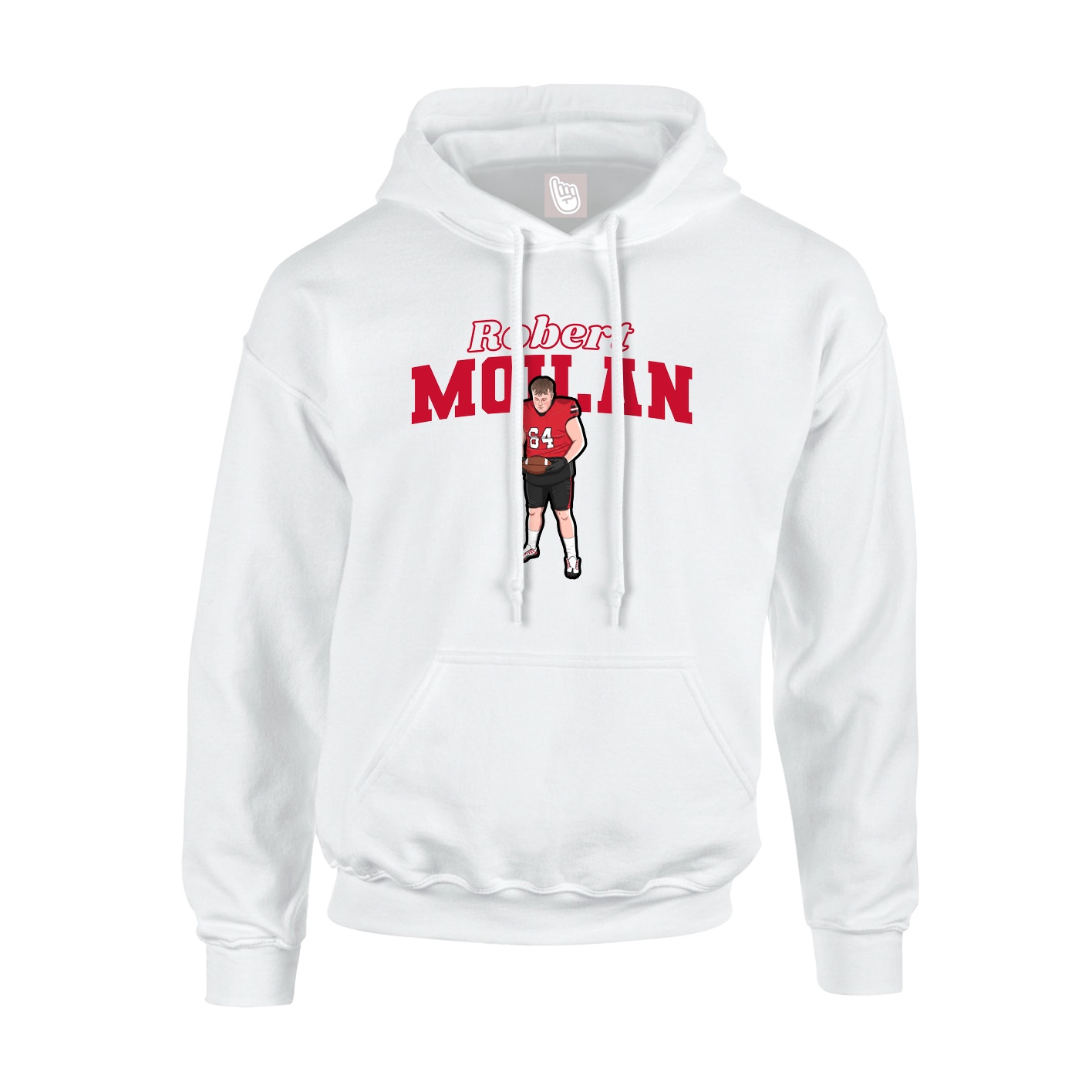 Hoodie — Name Arch in White