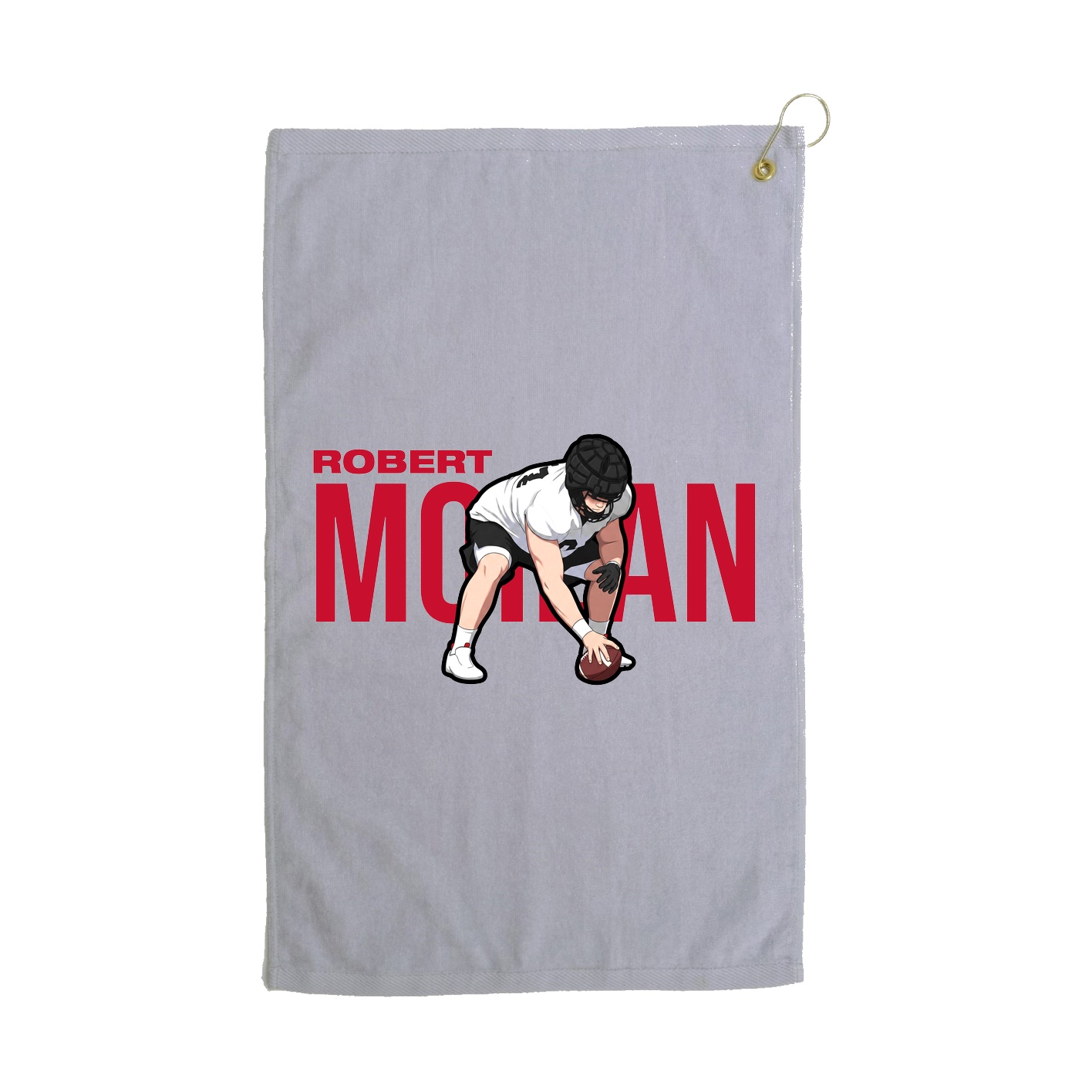 Golf Towel — Player Name in Grey