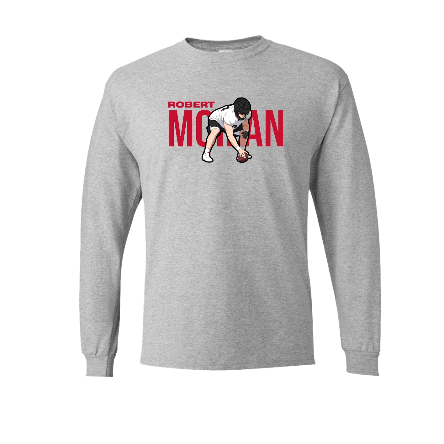 Long Sleeve Tee — Player Name in Grey