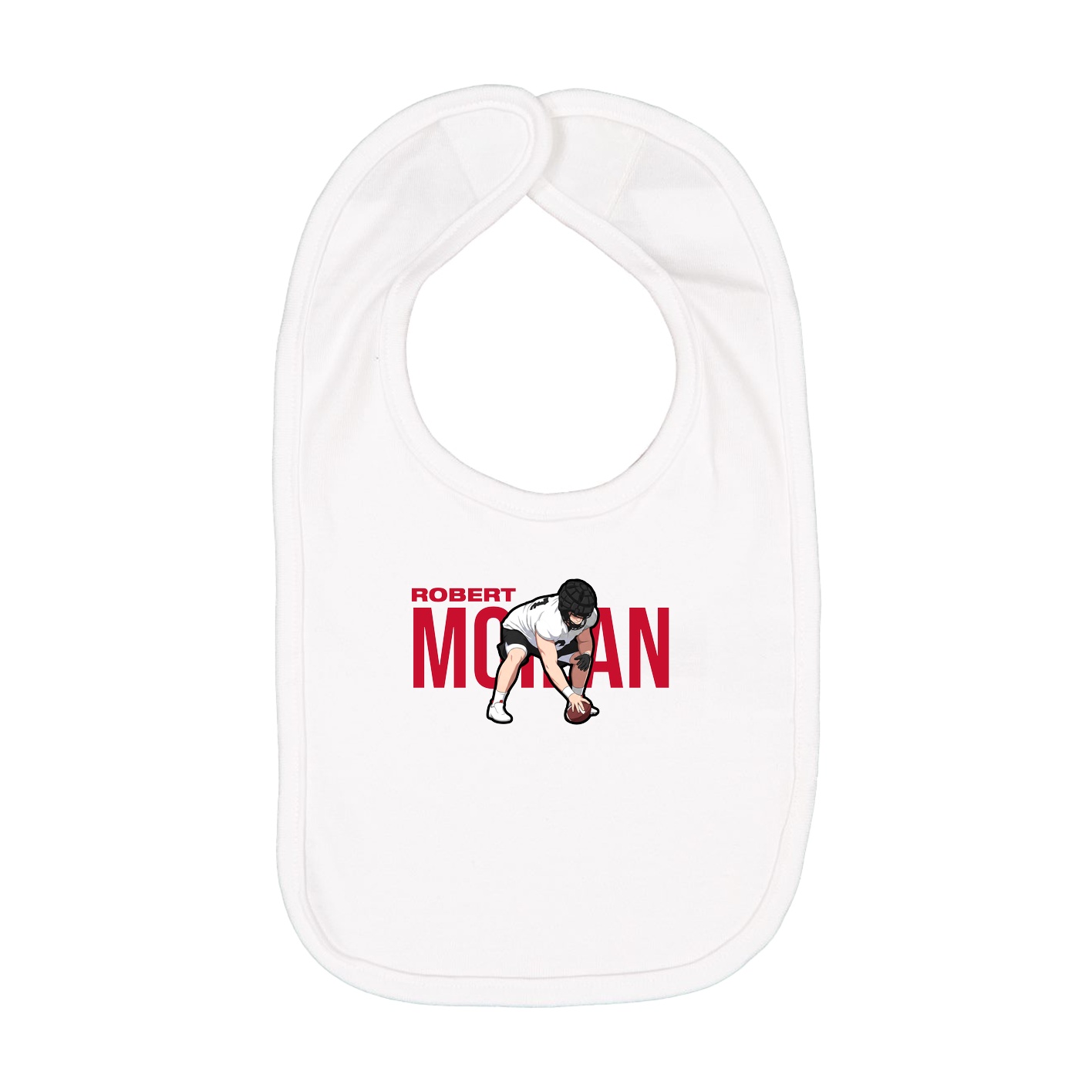 Infant Bib — Player Name in White