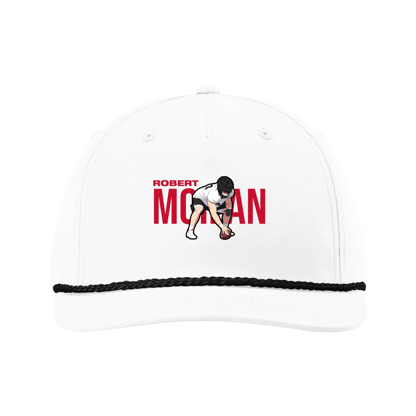 Five-Panel Classic Rope Cap — Player Name in White