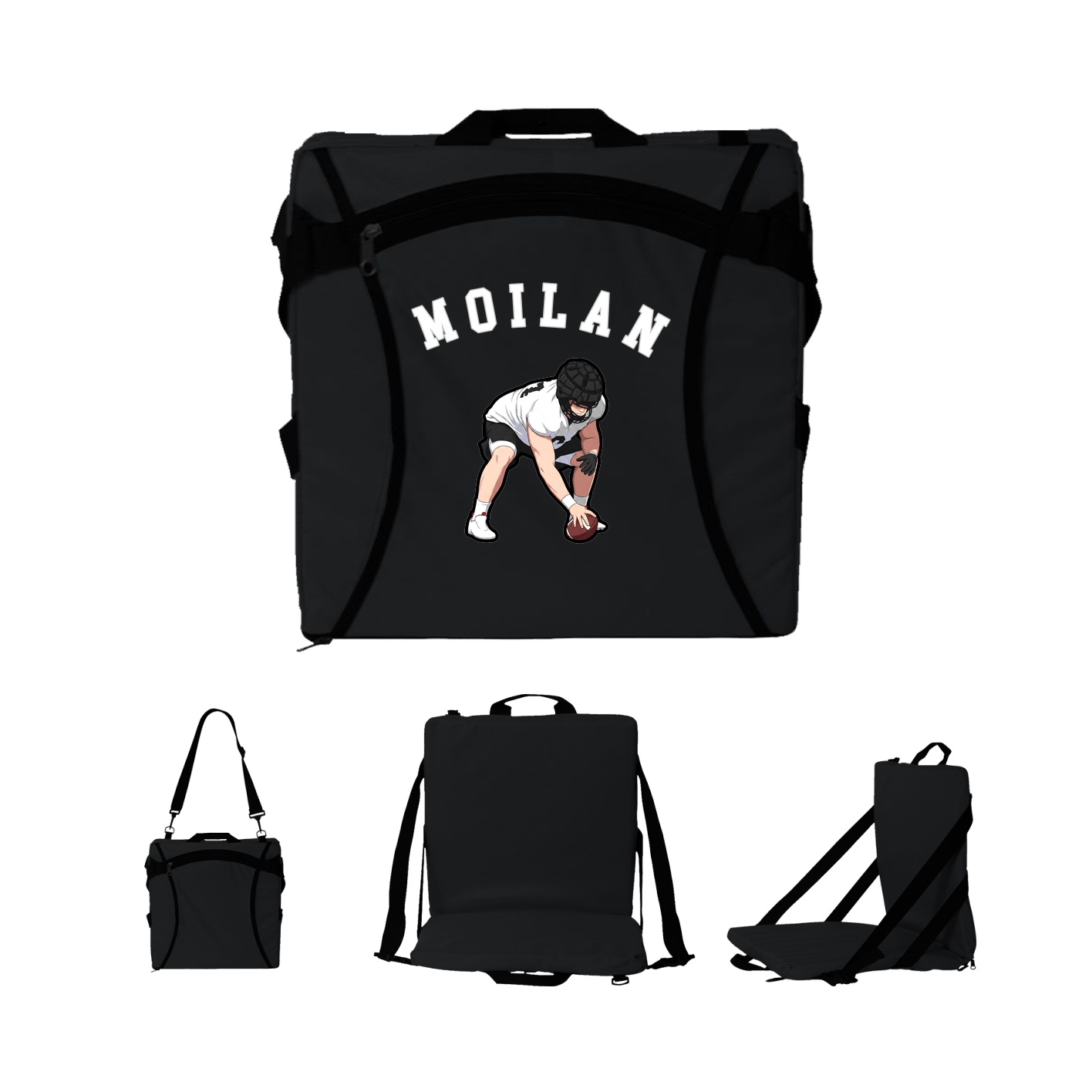 Folding Stadium Seat — Shirsey Arch in Black