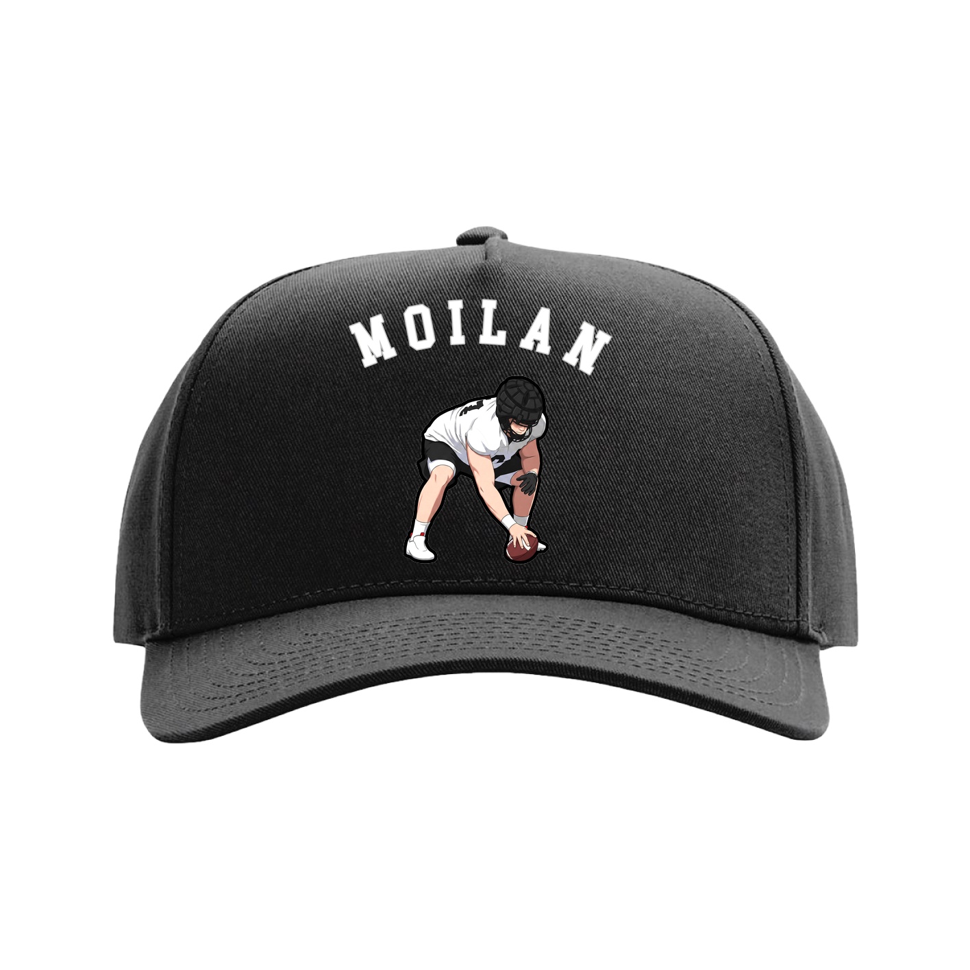 Full Fabric Five-Panel Champ Cap — Shirsey Arch in Black
