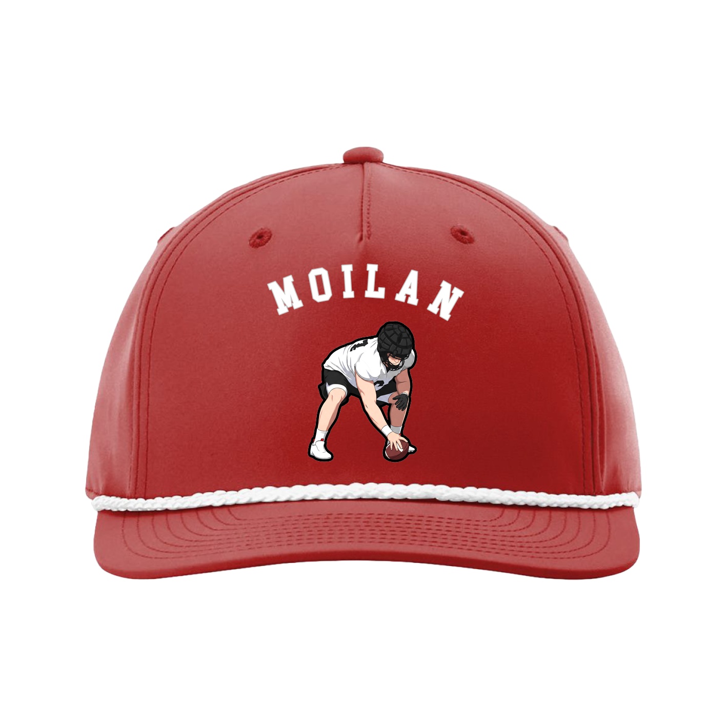Five-Panel Classic Rope Cap — Shirsey Arch in Red
