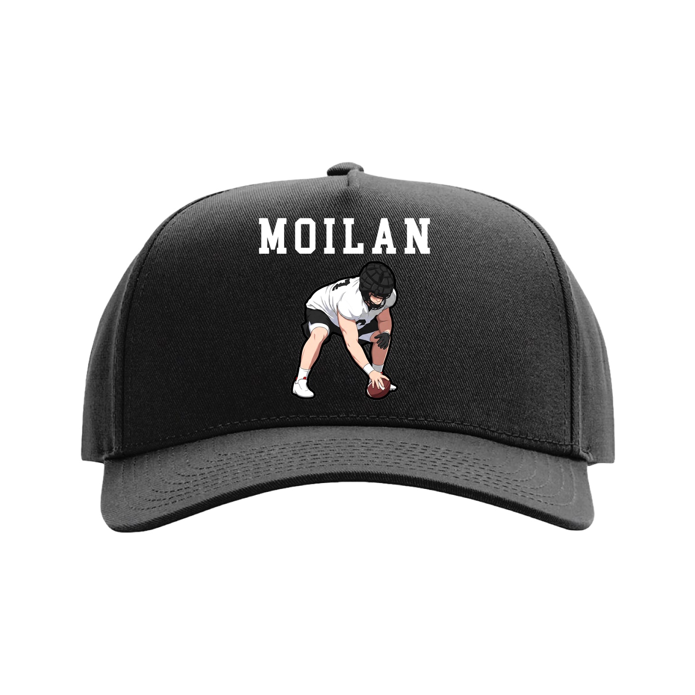 Full Fabric Five-Panel Champ Cap — Shirsey in Black