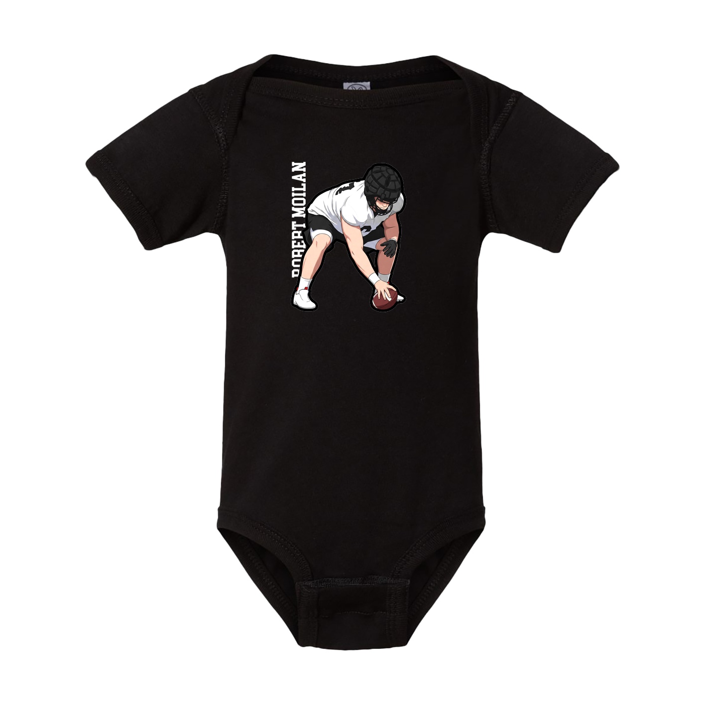 Baby Onesie — Name Vertical in Black