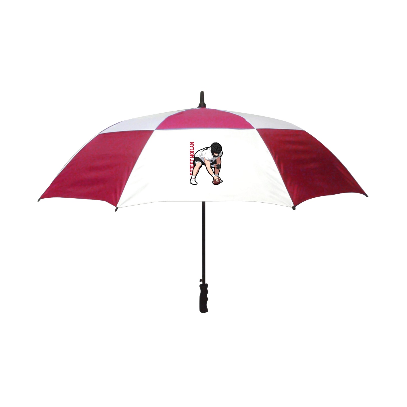 Golf Umbrella — Name Vertical in Red