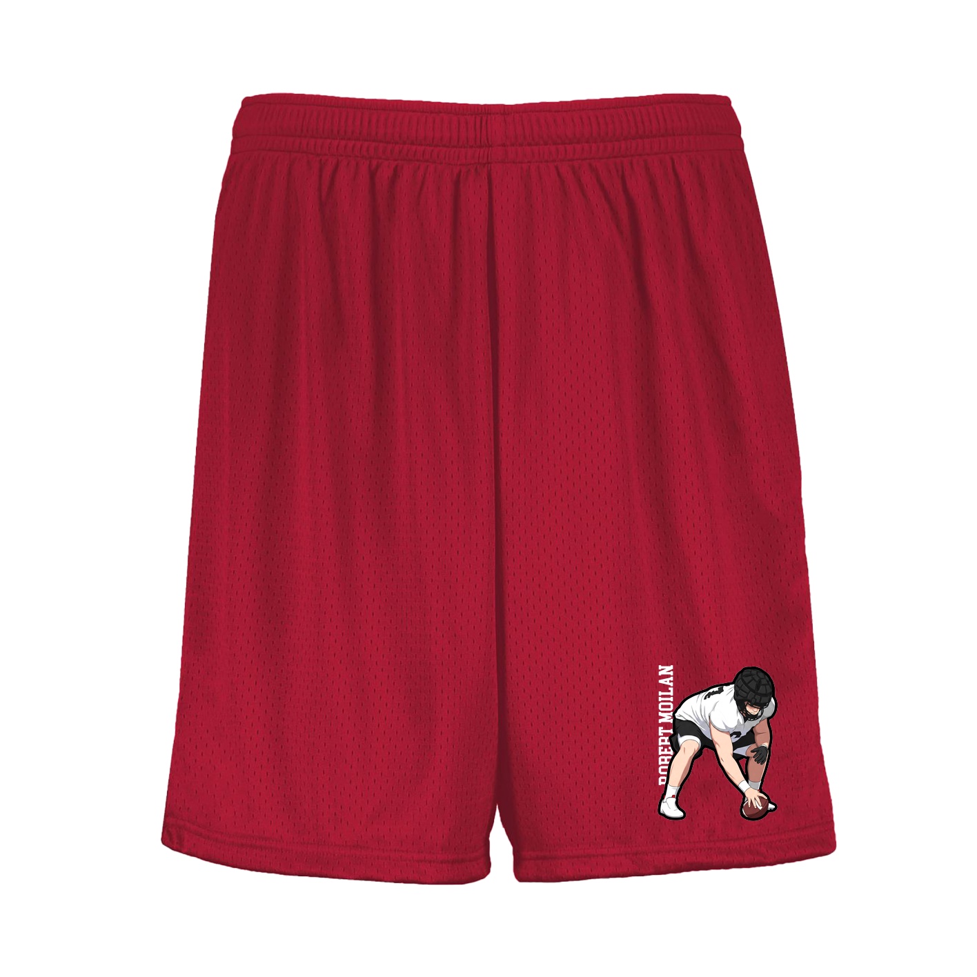 Shorts — Name Vertical in Red