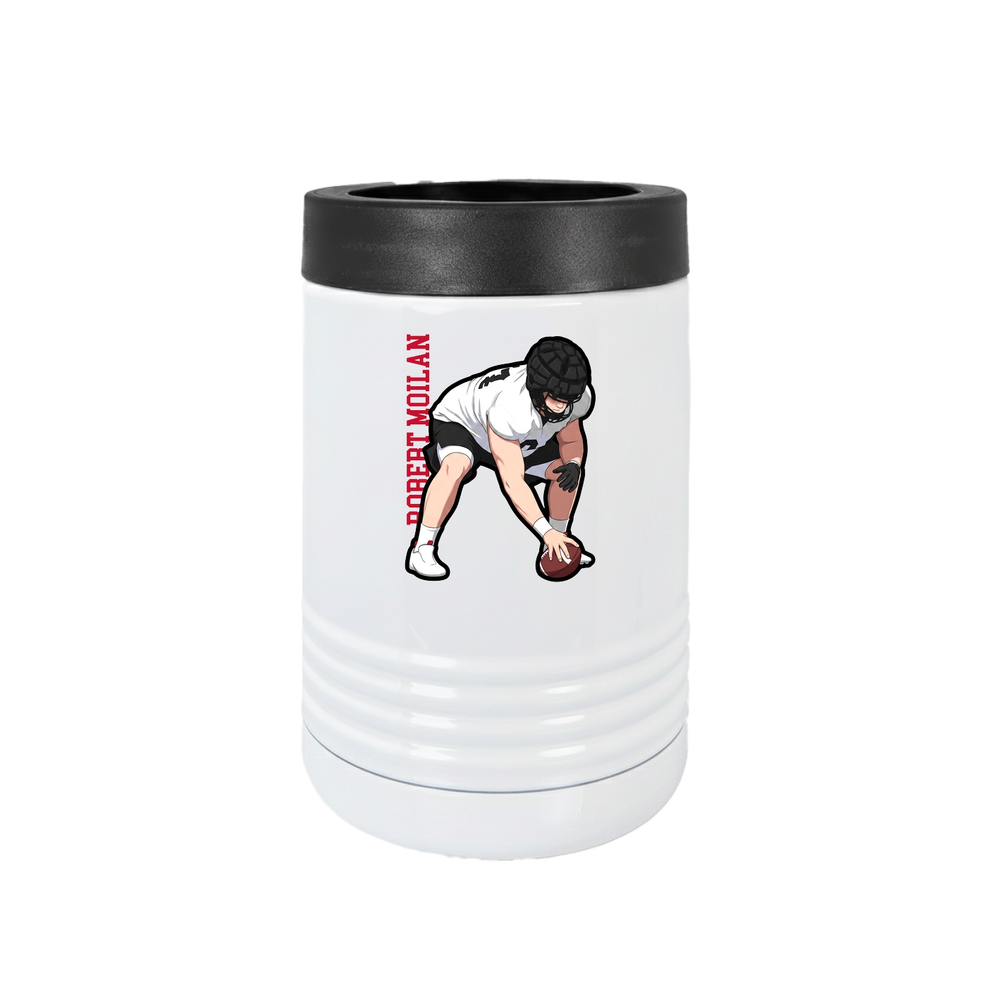 Beverage Holder — Name Vertical in White