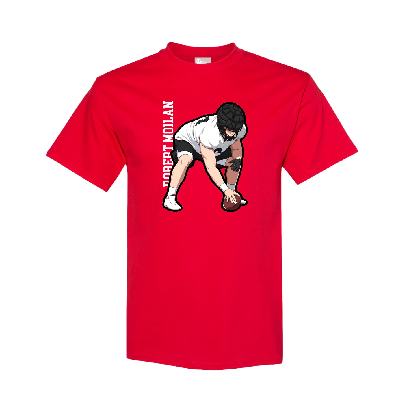Tee — Name Vertical in Red