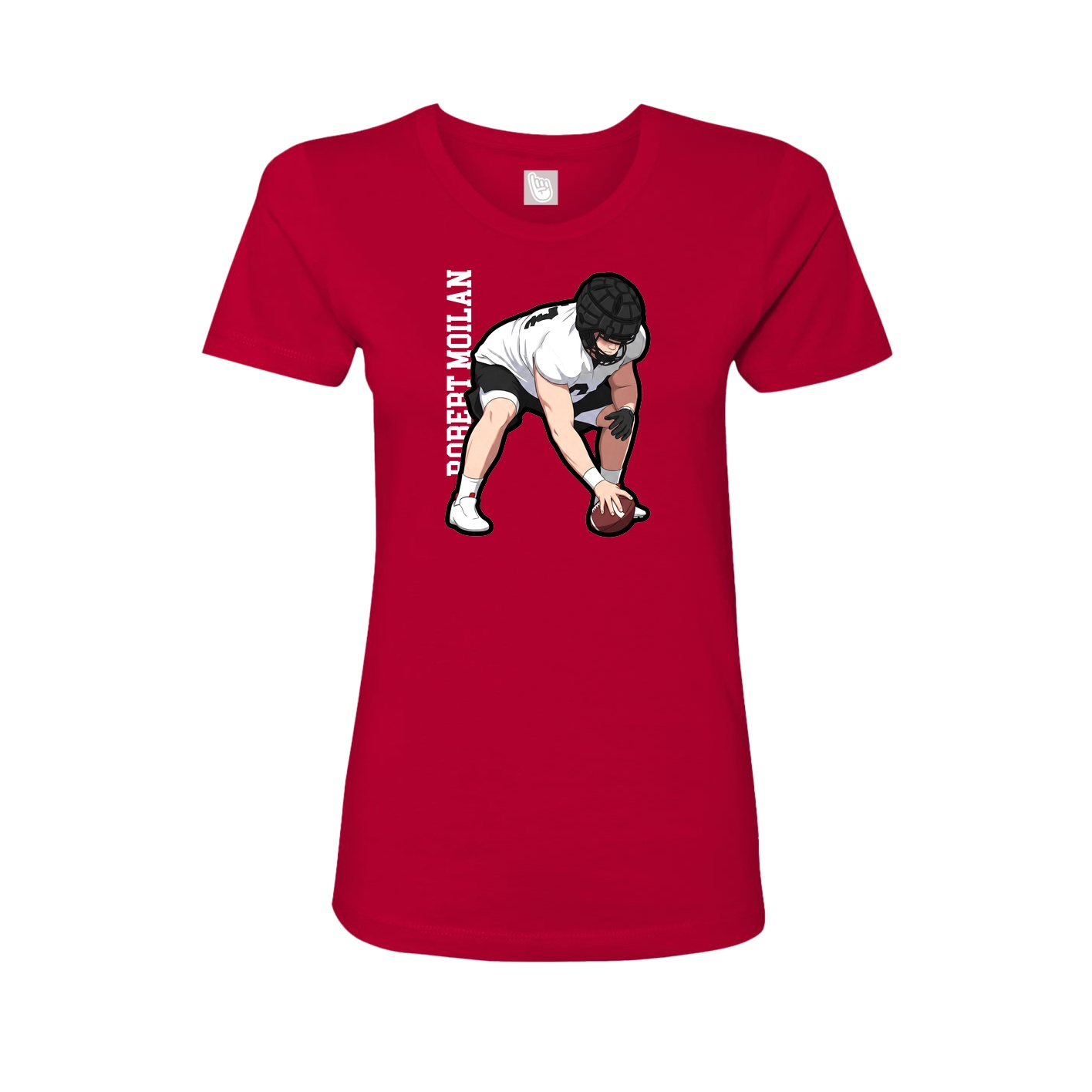 Womens Tee — Name Vertical in Red