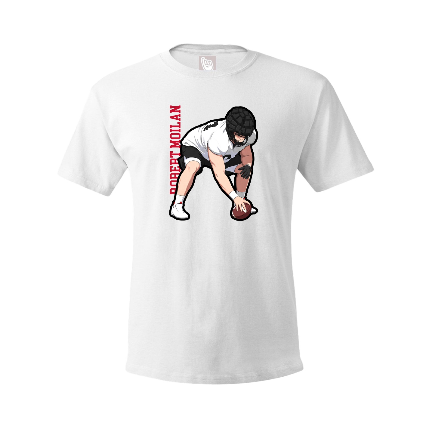 Youth Tee — Name Vertical in White