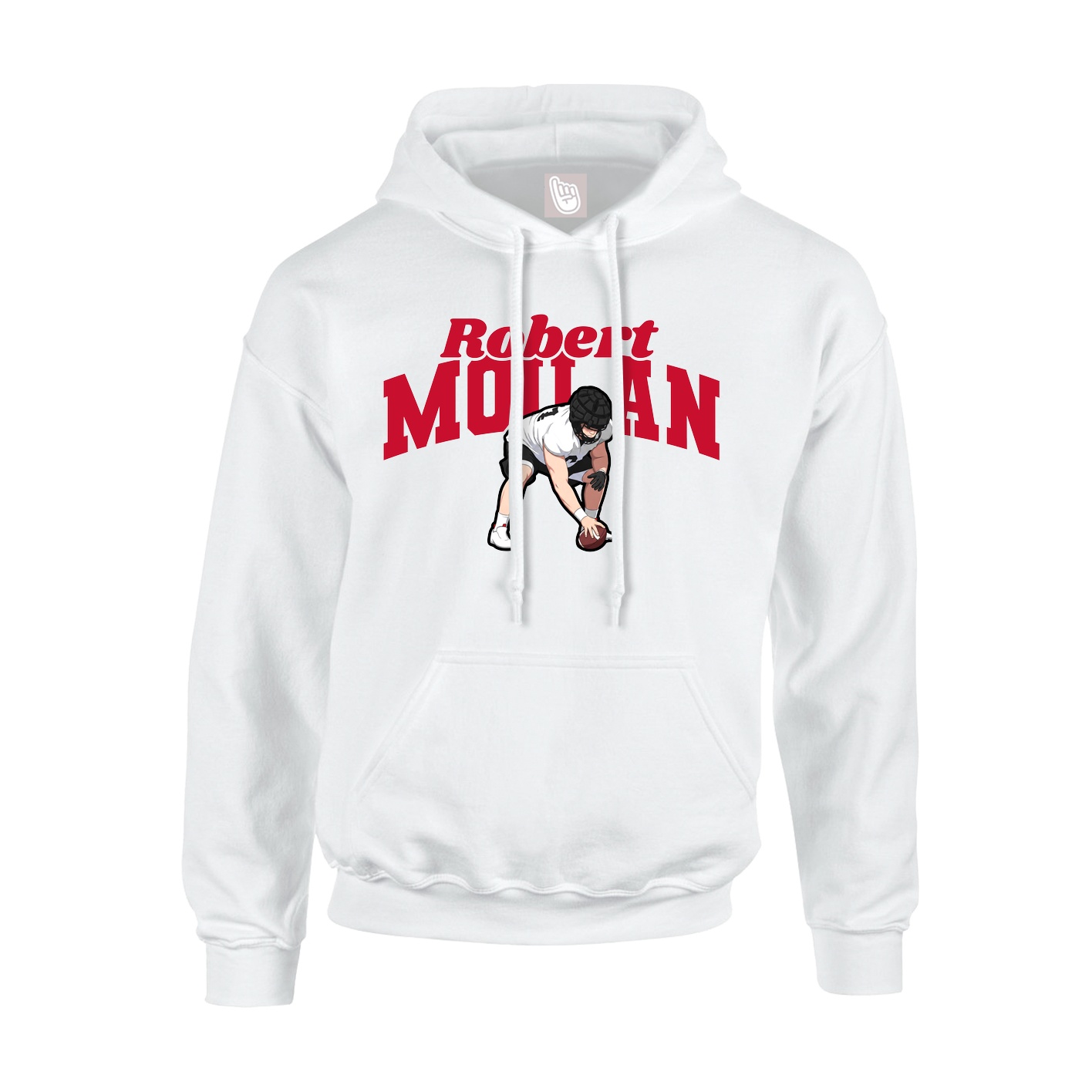 Hoodie — Signature Arch in White