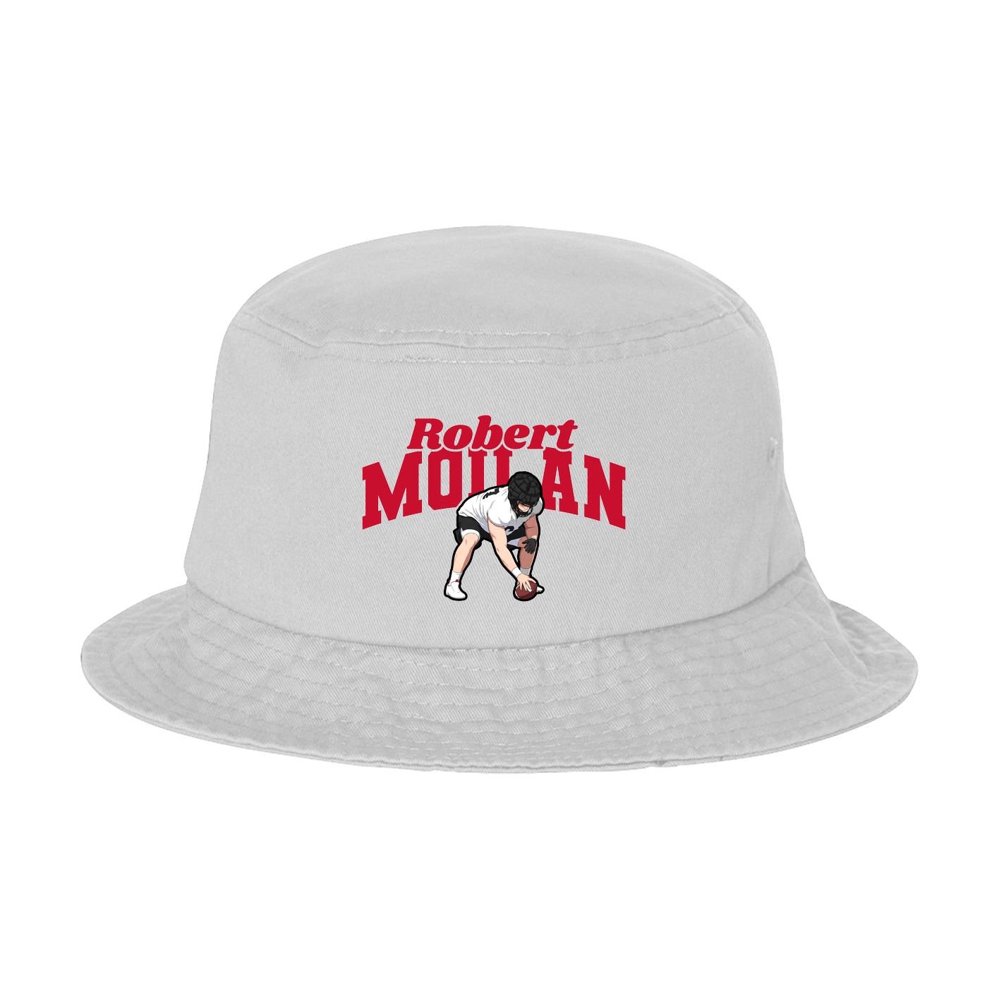 Bucket Cap — Signature Arch in White