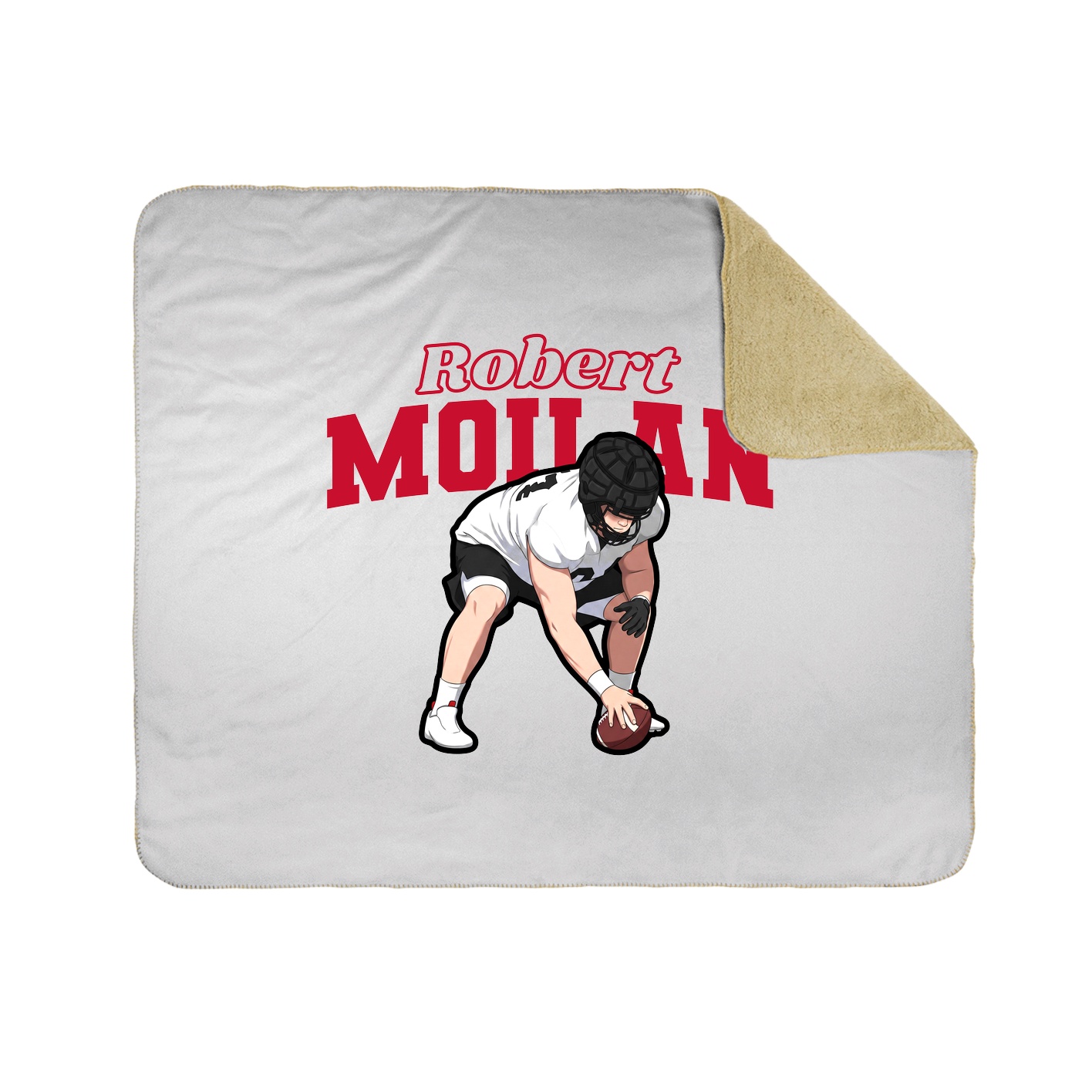 Throw Blanket — Name Arch in White