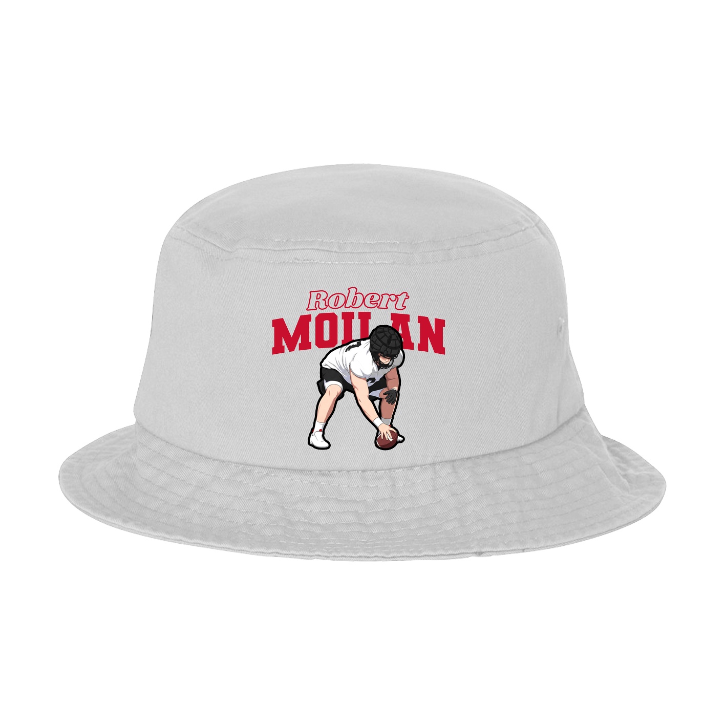 Bucket Cap — Name Arch in White