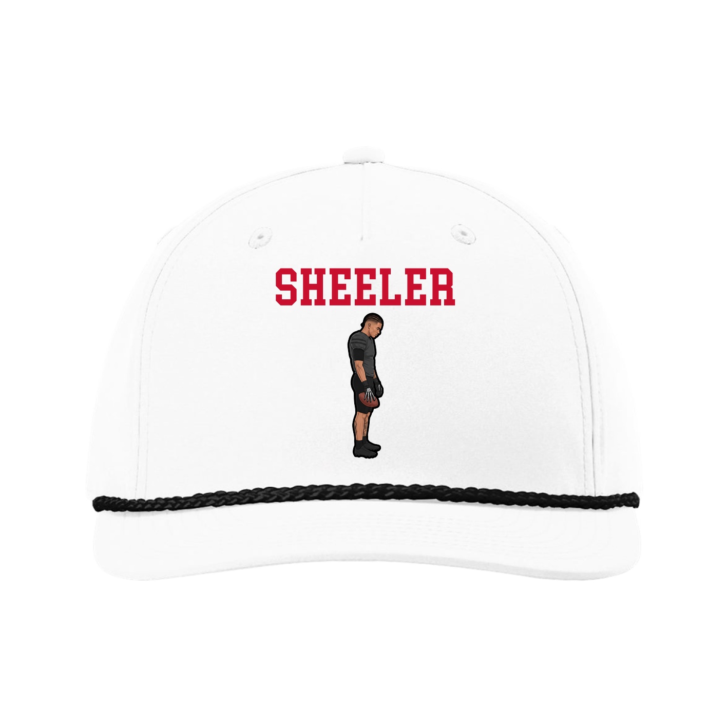 Five-Panel Classic Rope Cap — Shirsey in White
