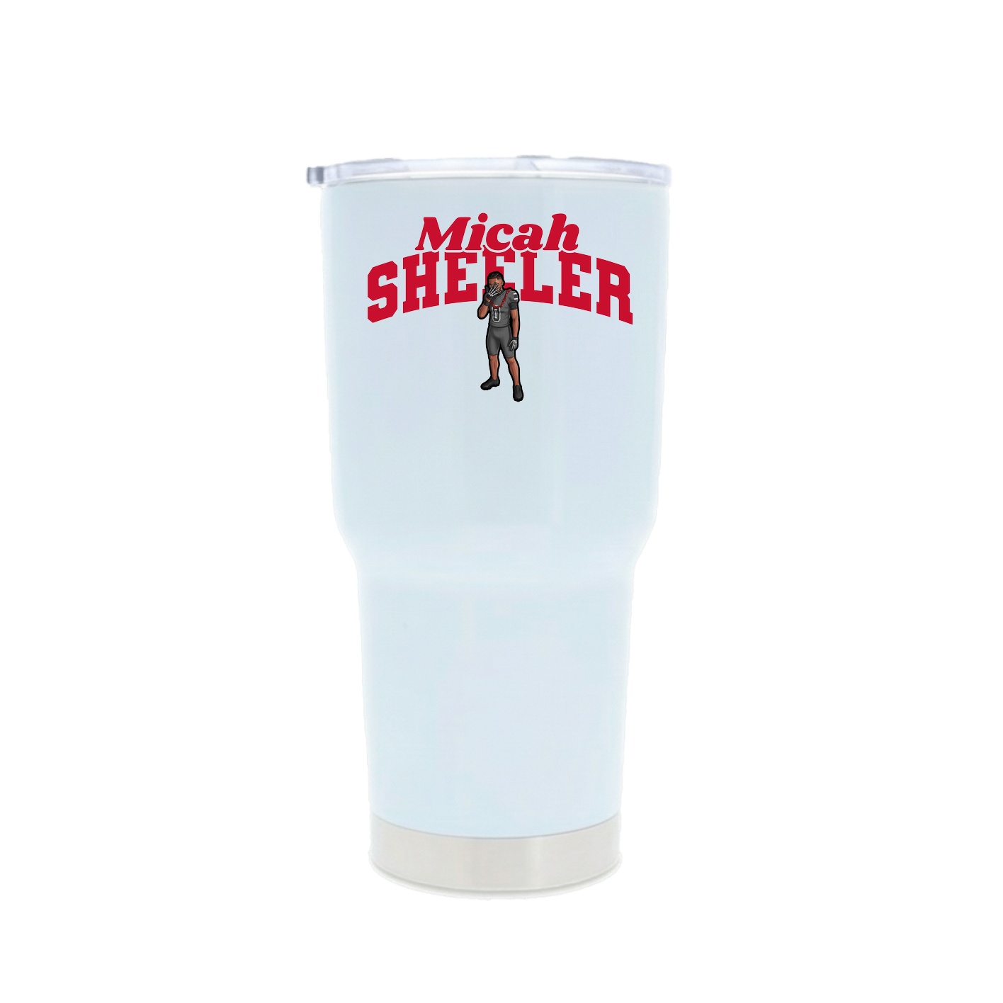 30oz Stainless Steel Tumbler — Signature Arch in White