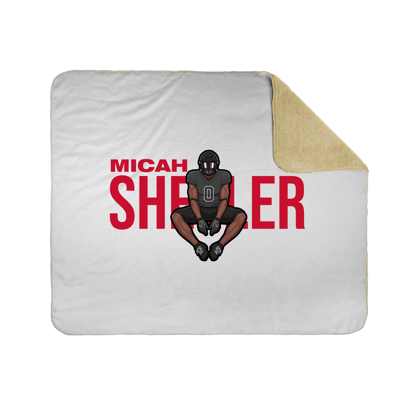 Throw Blanket — Player Name in White