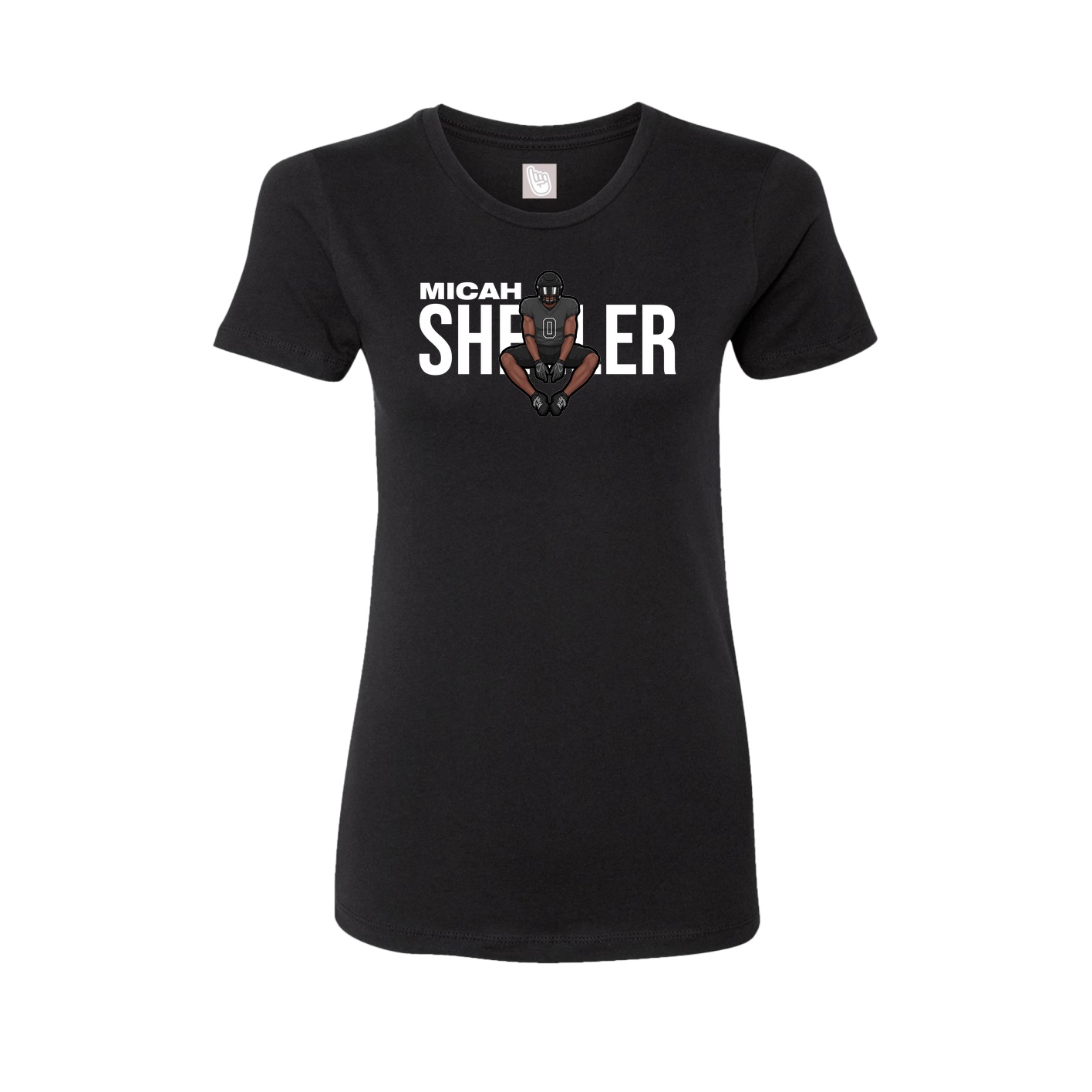 Fitted Women's Tee — Player Name in Black