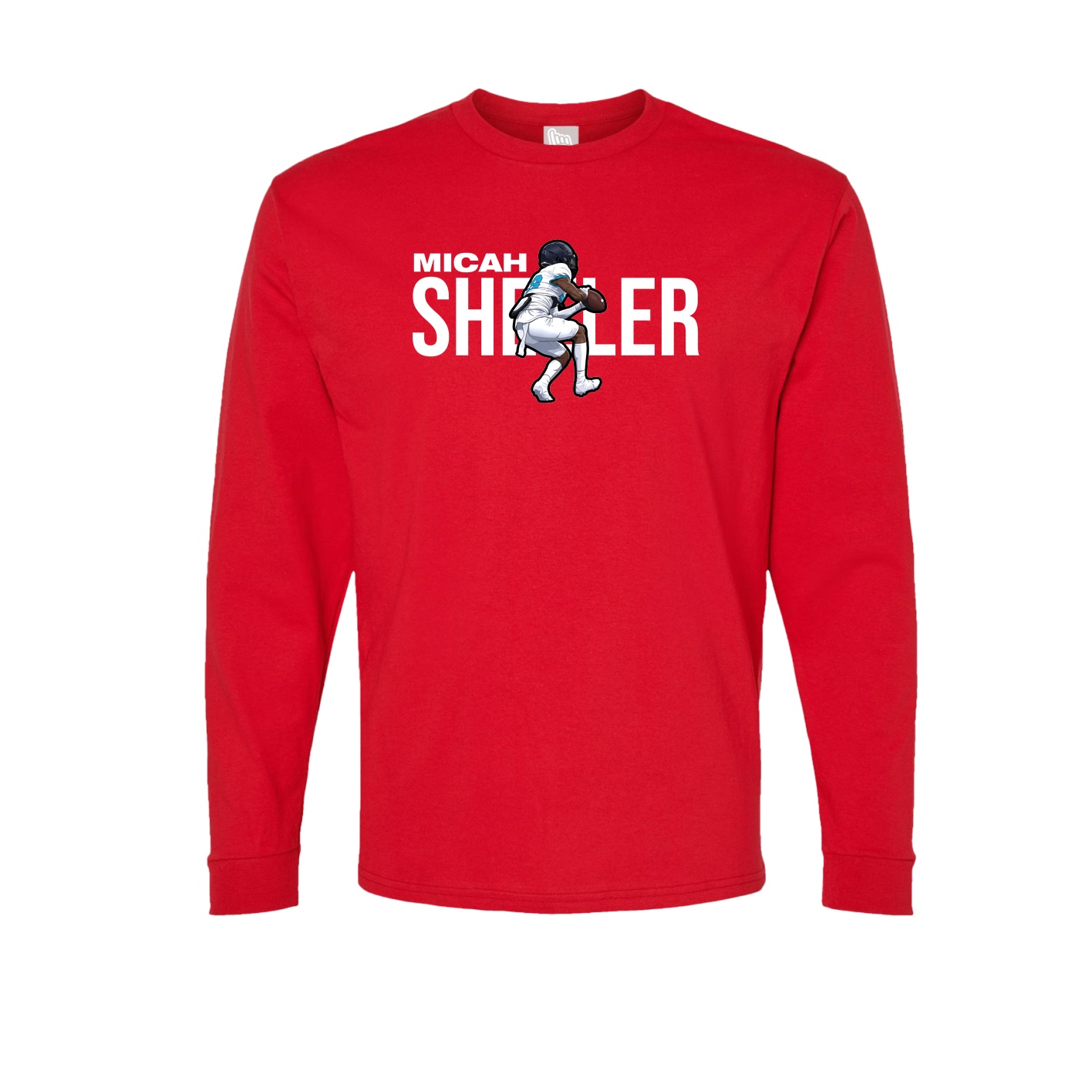 Long Sleeve Tee — Player Name in Red