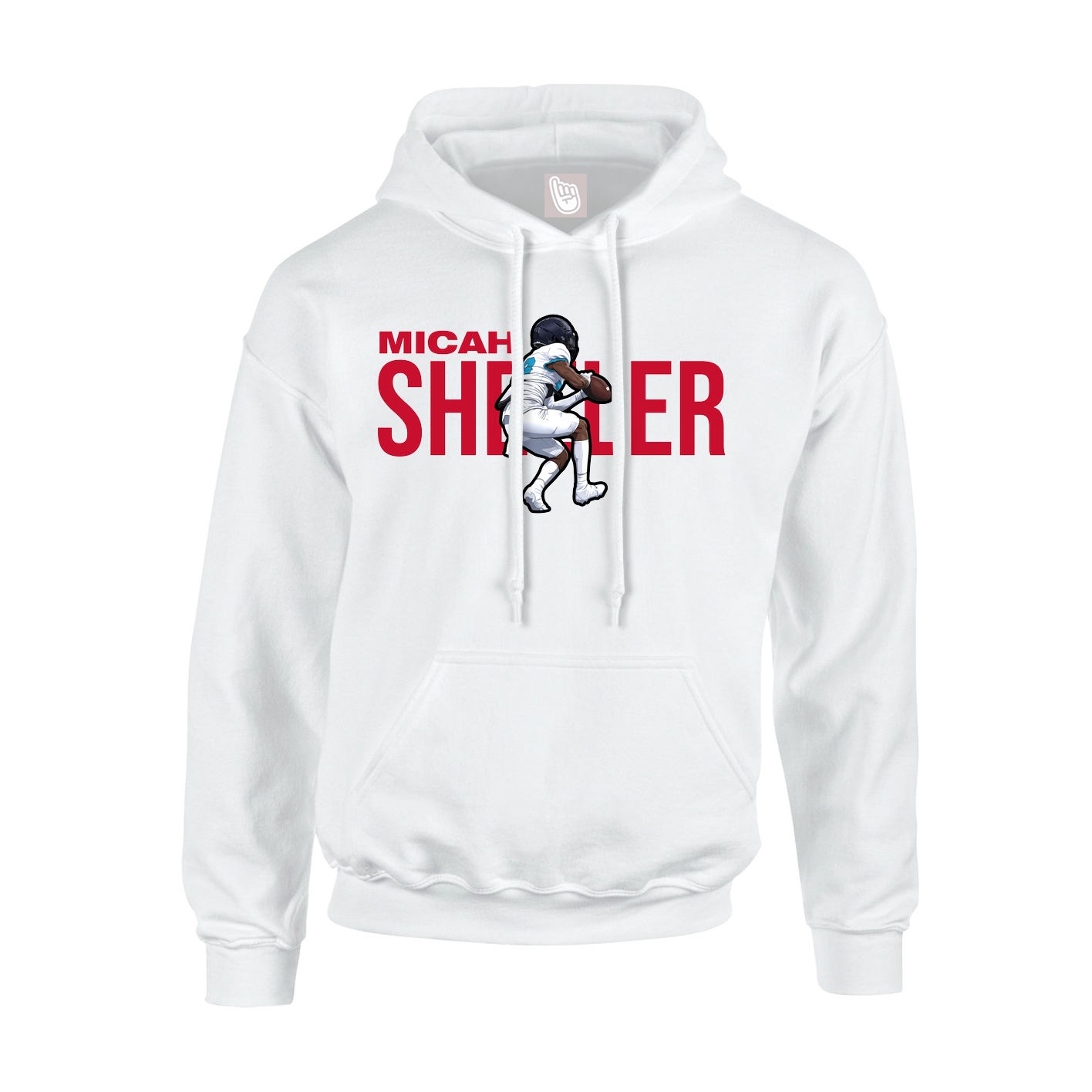 Youth Hoodie — Player Name in White