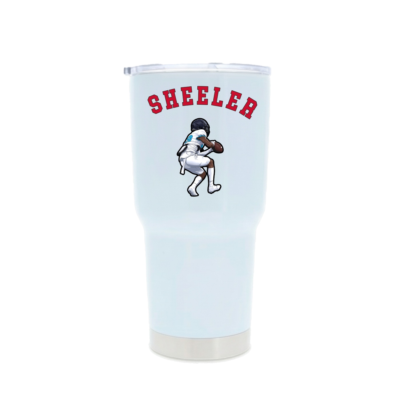 30oz Stainless Steel Tumbler — Shirsey Arch in White