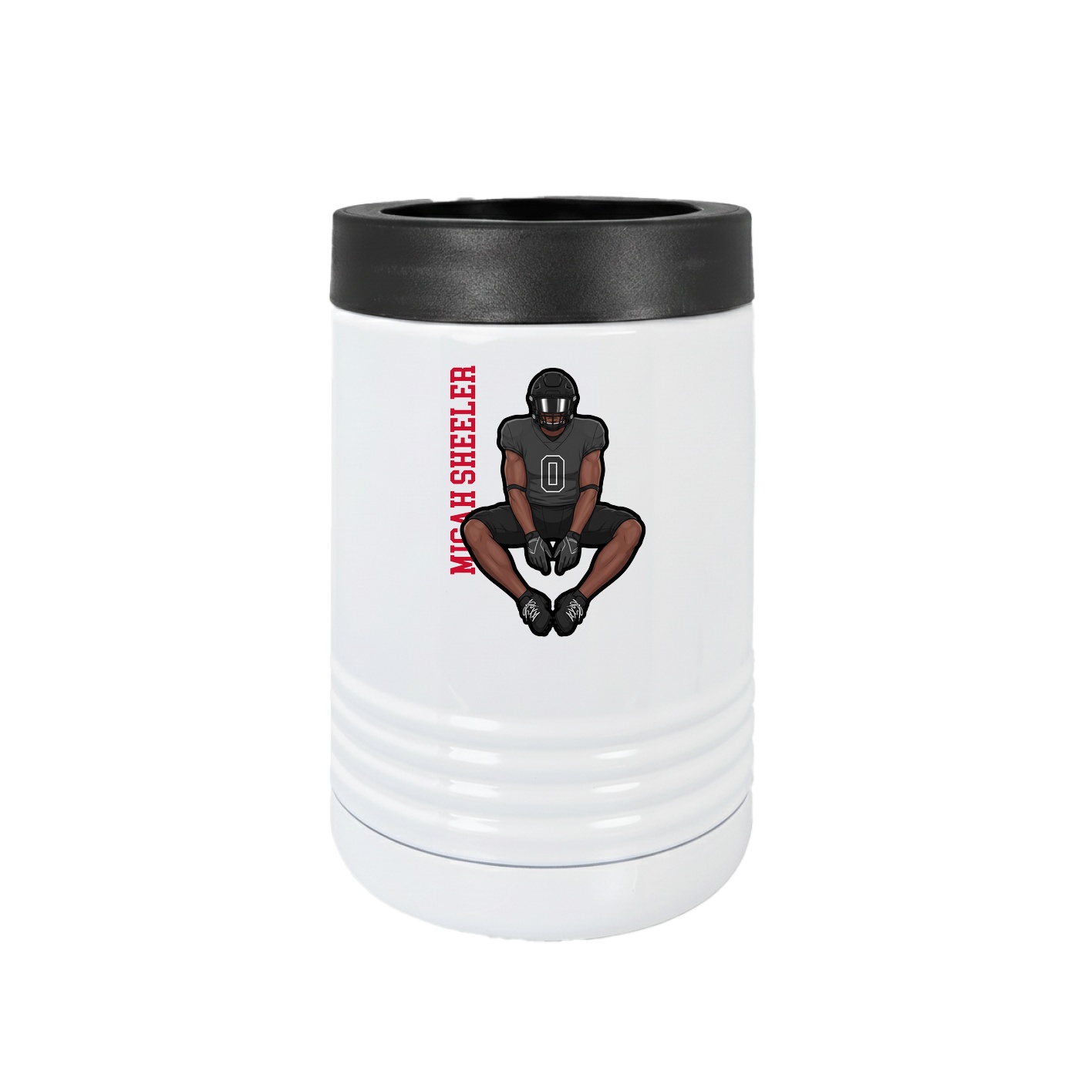 Beverage Holder — Name Vertical in White