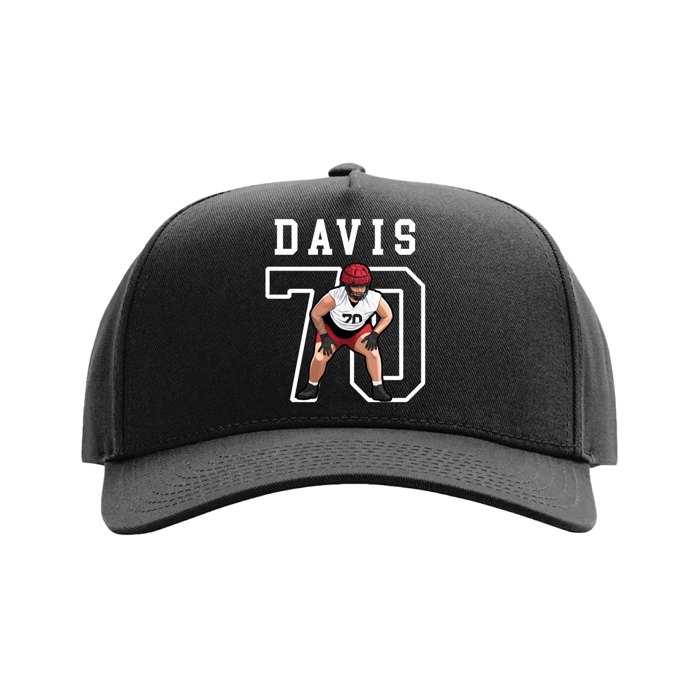 Full Fabric Five-Panel Champ Cap — Shirsey in Black
