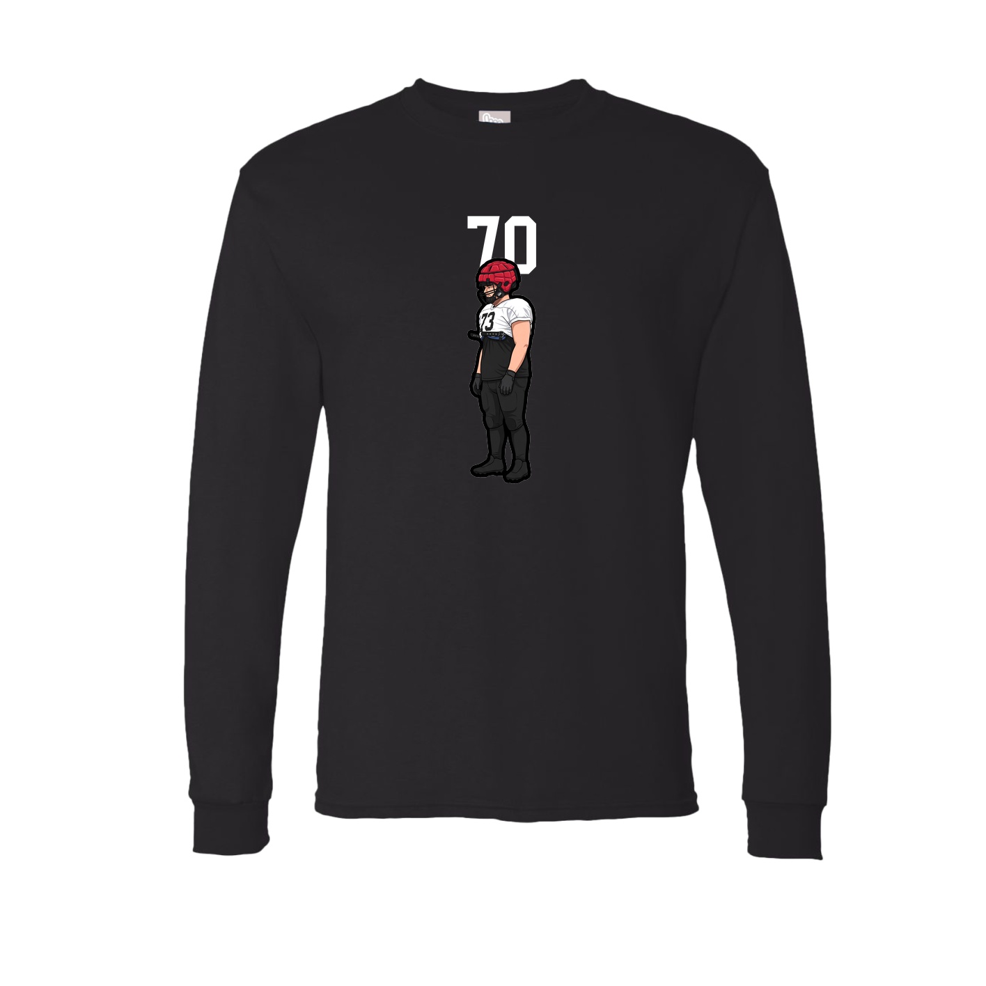 Long Sleeve Tee — Number Top in Black