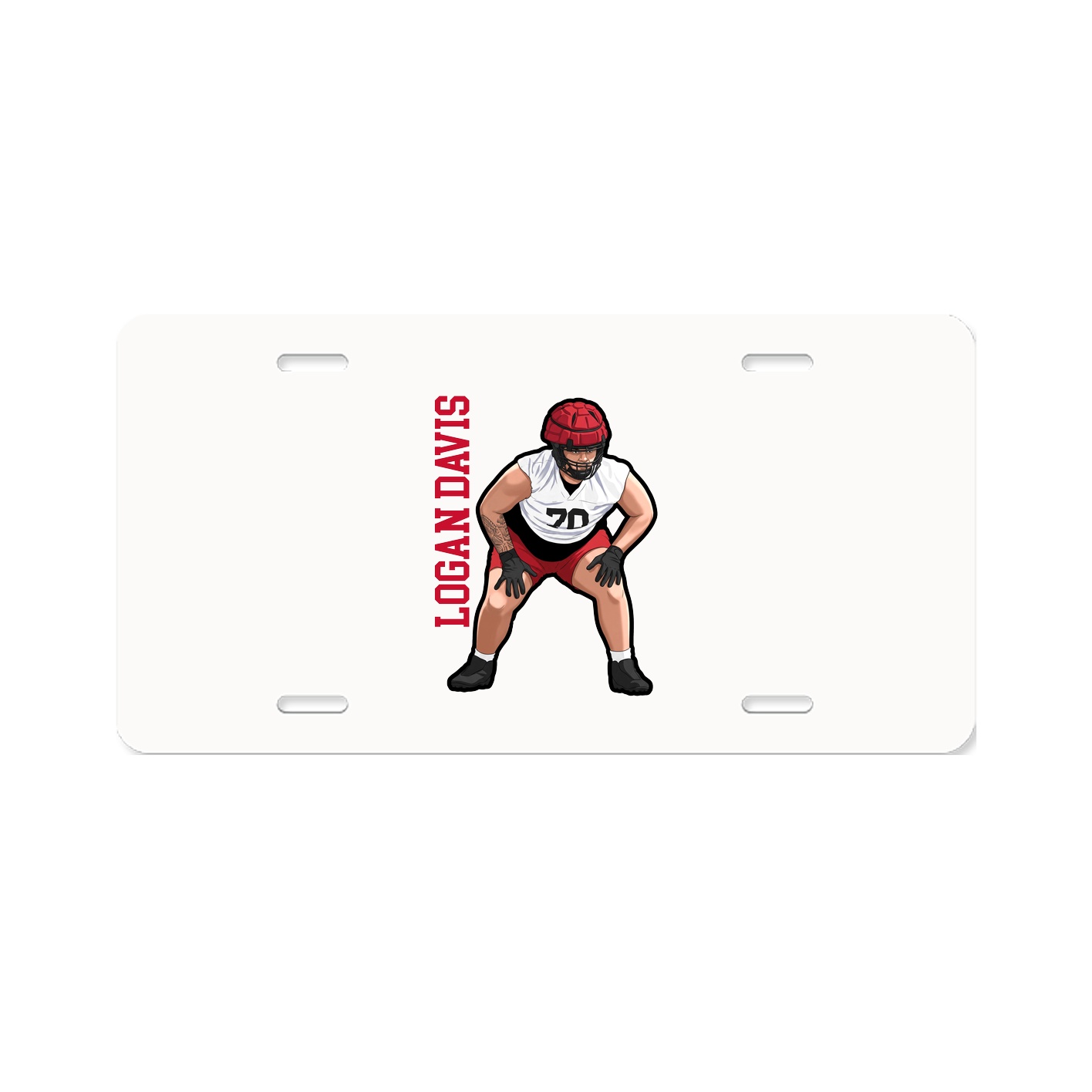 License Plate — Name Vertical in Classic