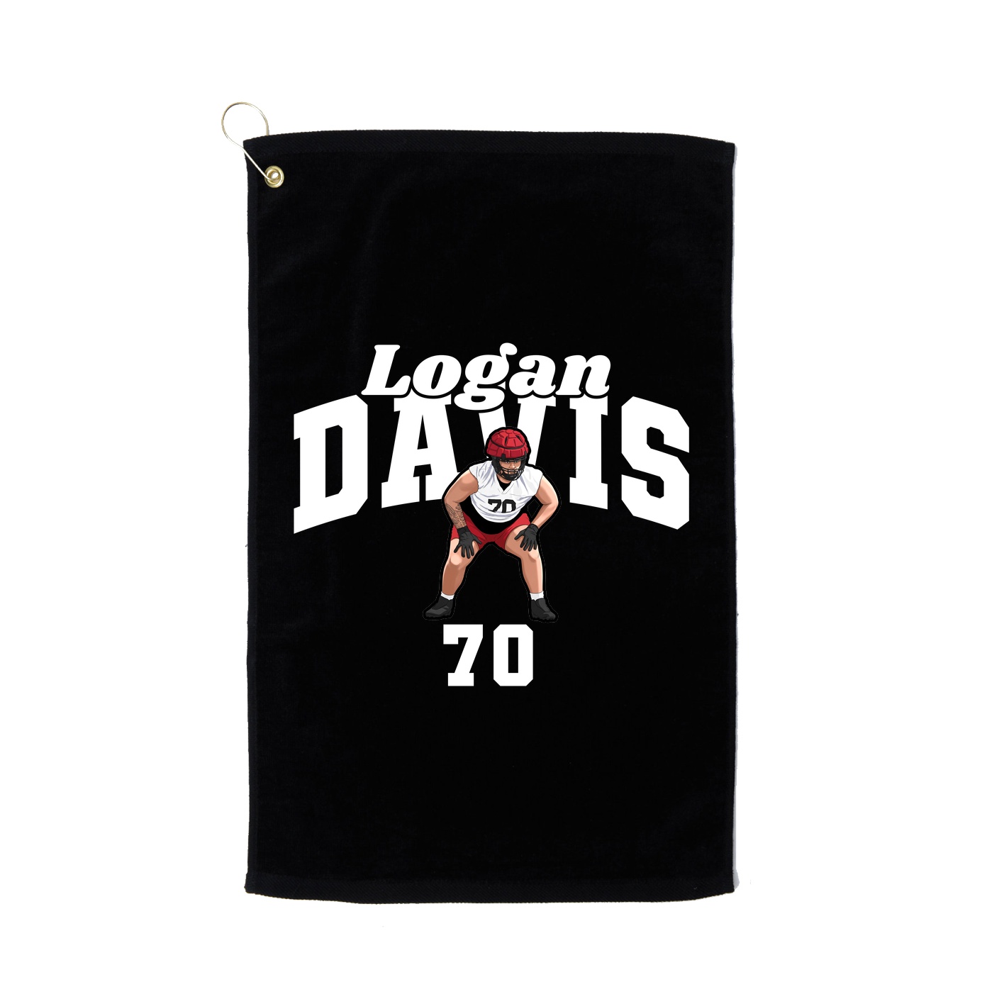 Golf Towel — Signature Arch in Black