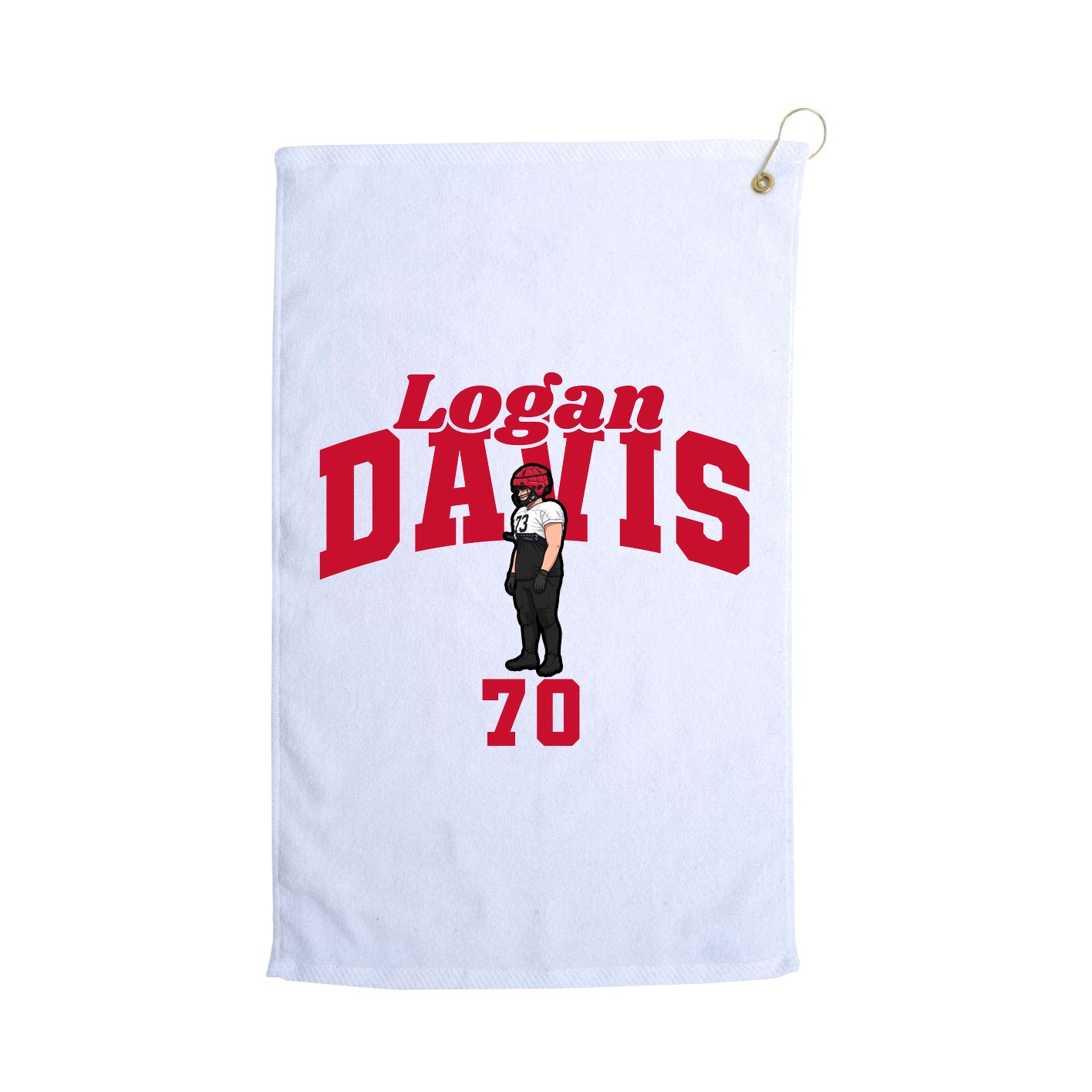 Golf Towel — Signature Arch in White