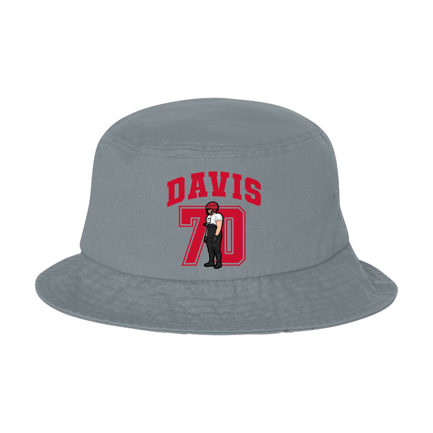 Bucket Cap — Number in Grey