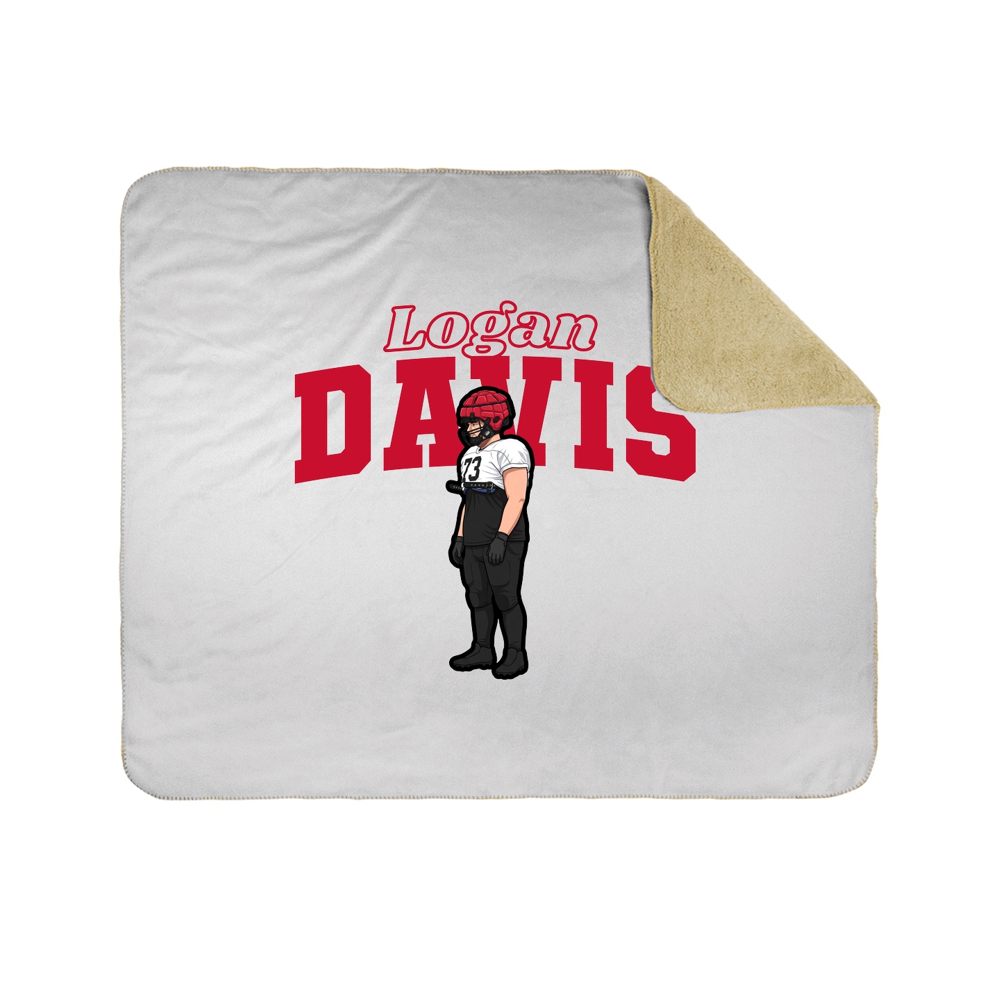 Throw Blanket — Name Arch in White