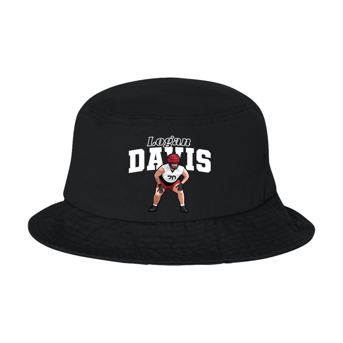 Bucket Cap — Name Arch in Black
