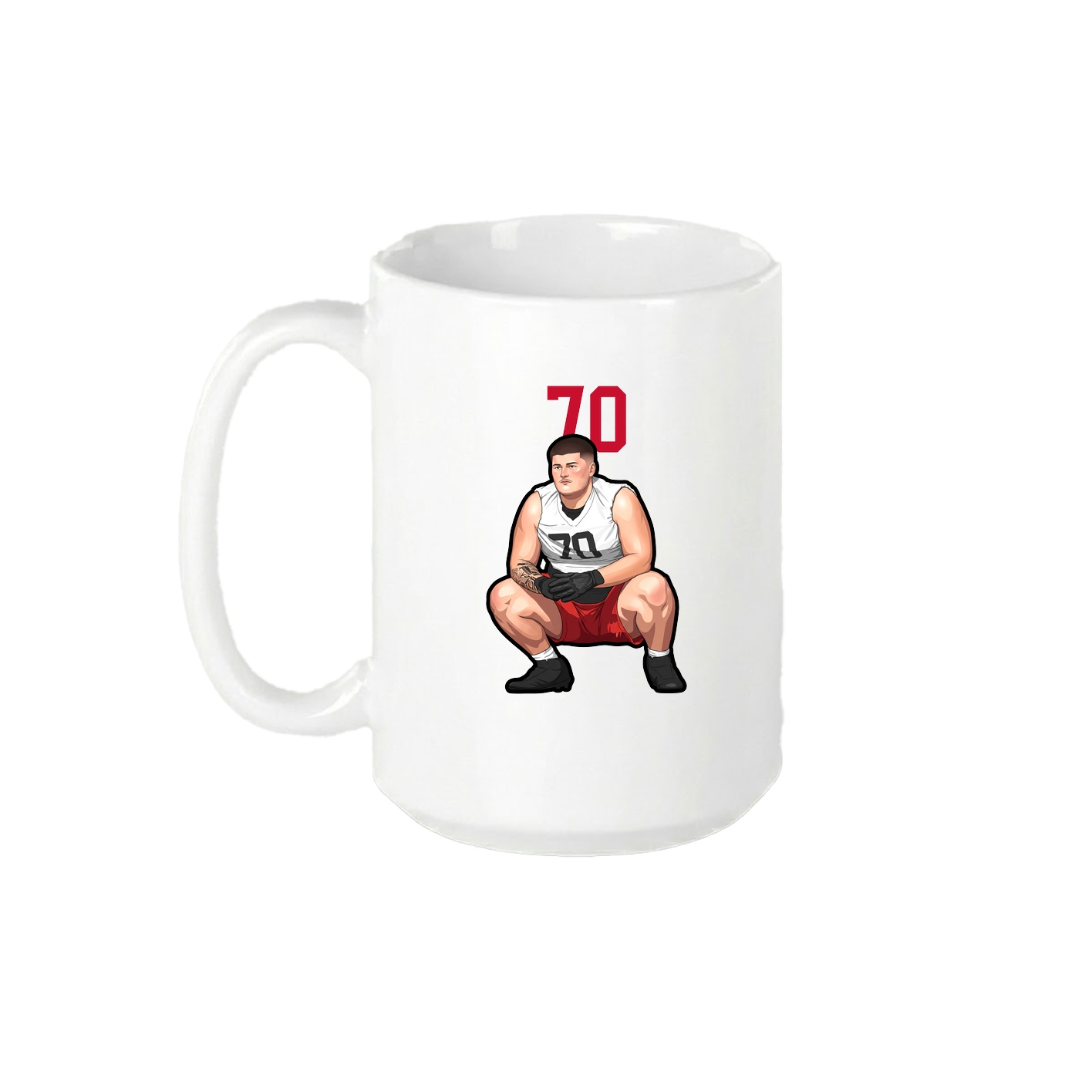15oz Coffee Mug — Number Top in White