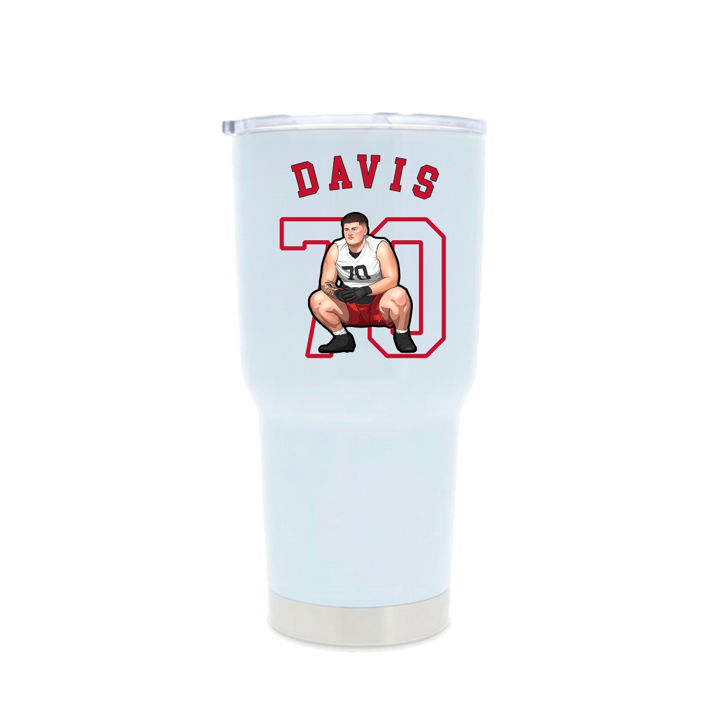 30oz Stainless Steel Tumbler — Shirsey Arch in White