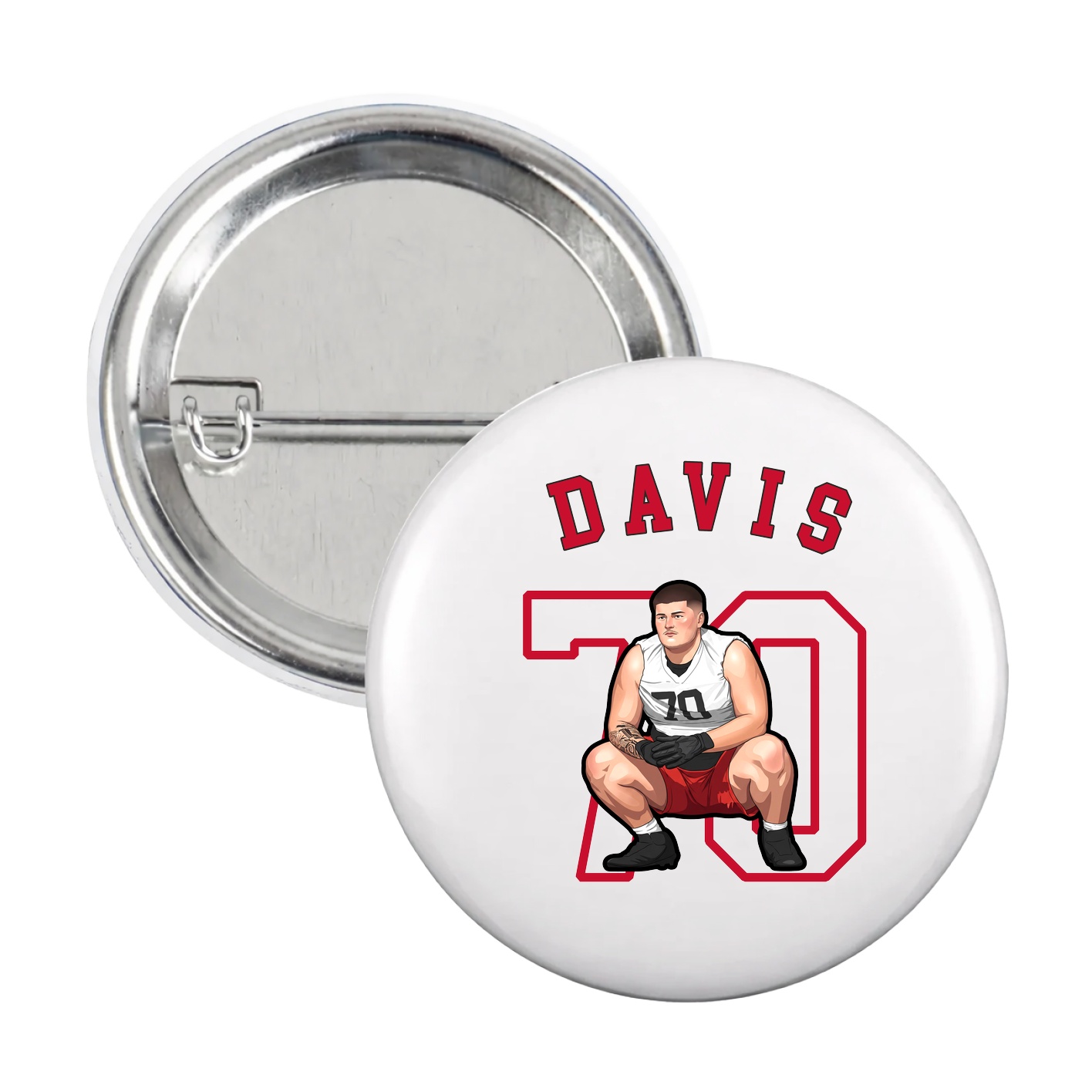 Game Day Button — Shirsey Arch in White