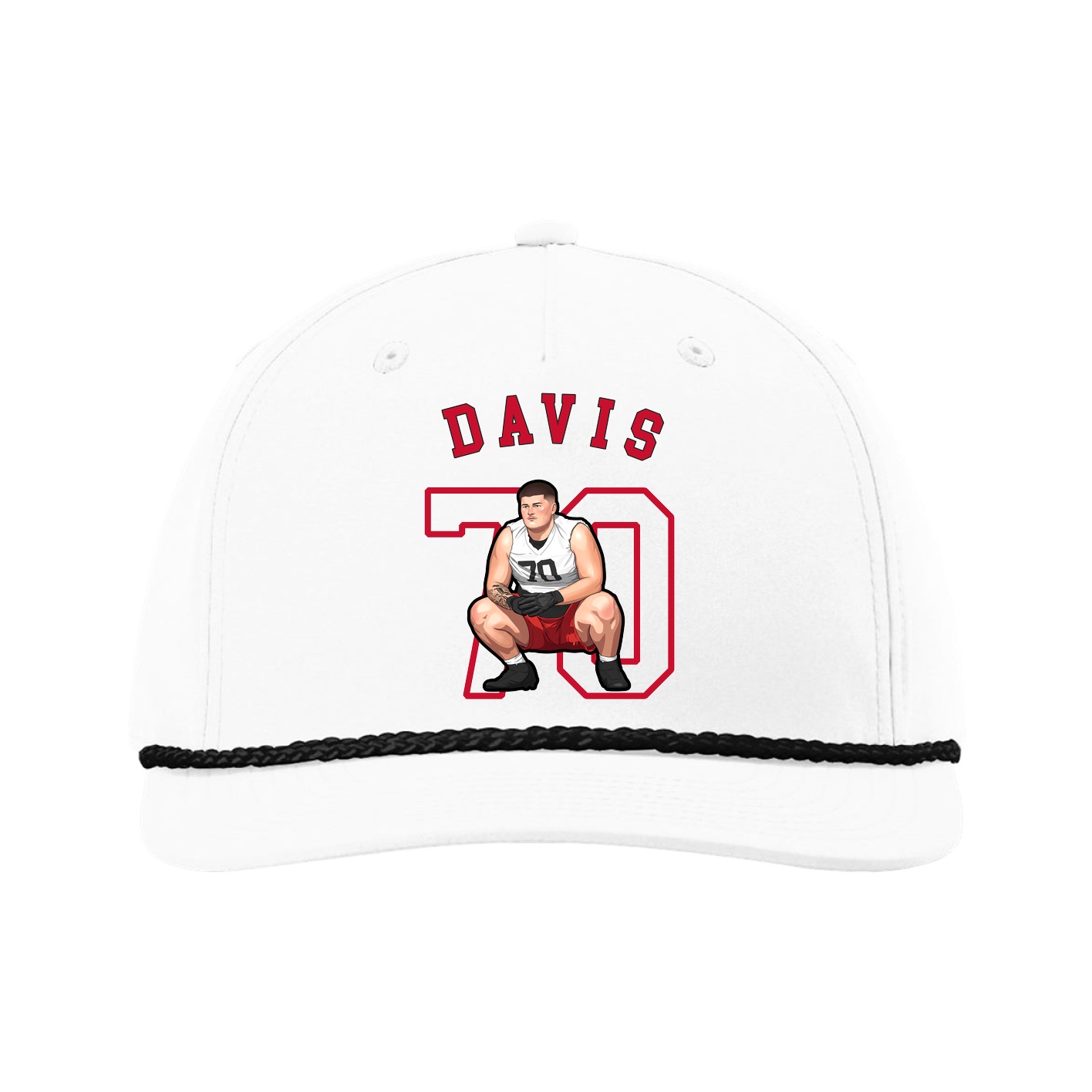 Five-Panel Classic Rope Cap — Shirsey Arch in White