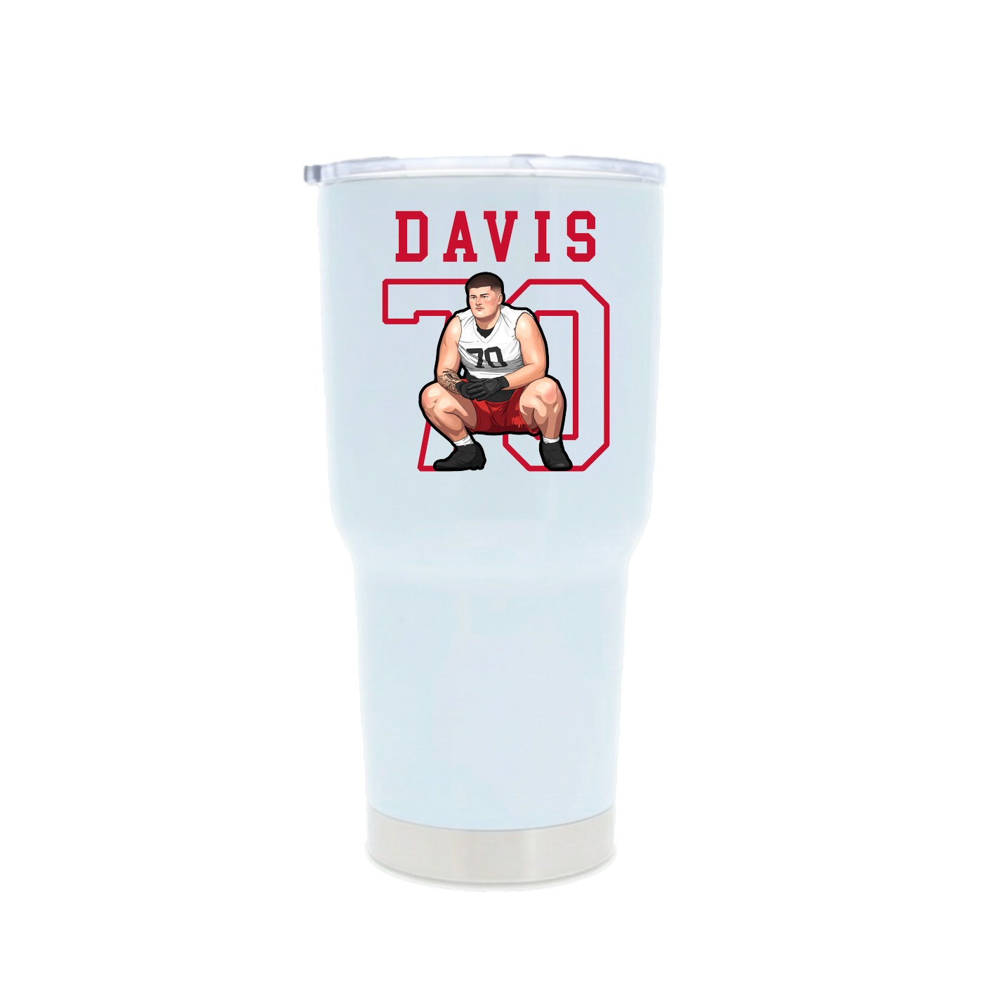 30oz Stainless Steel Tumbler — Shirsey in White
