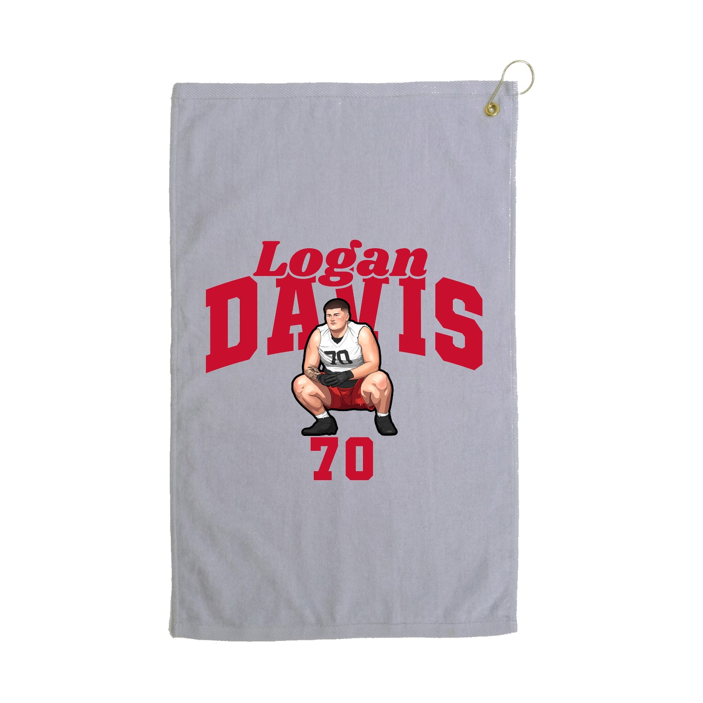 Golf Towel — Signature Arch in Grey