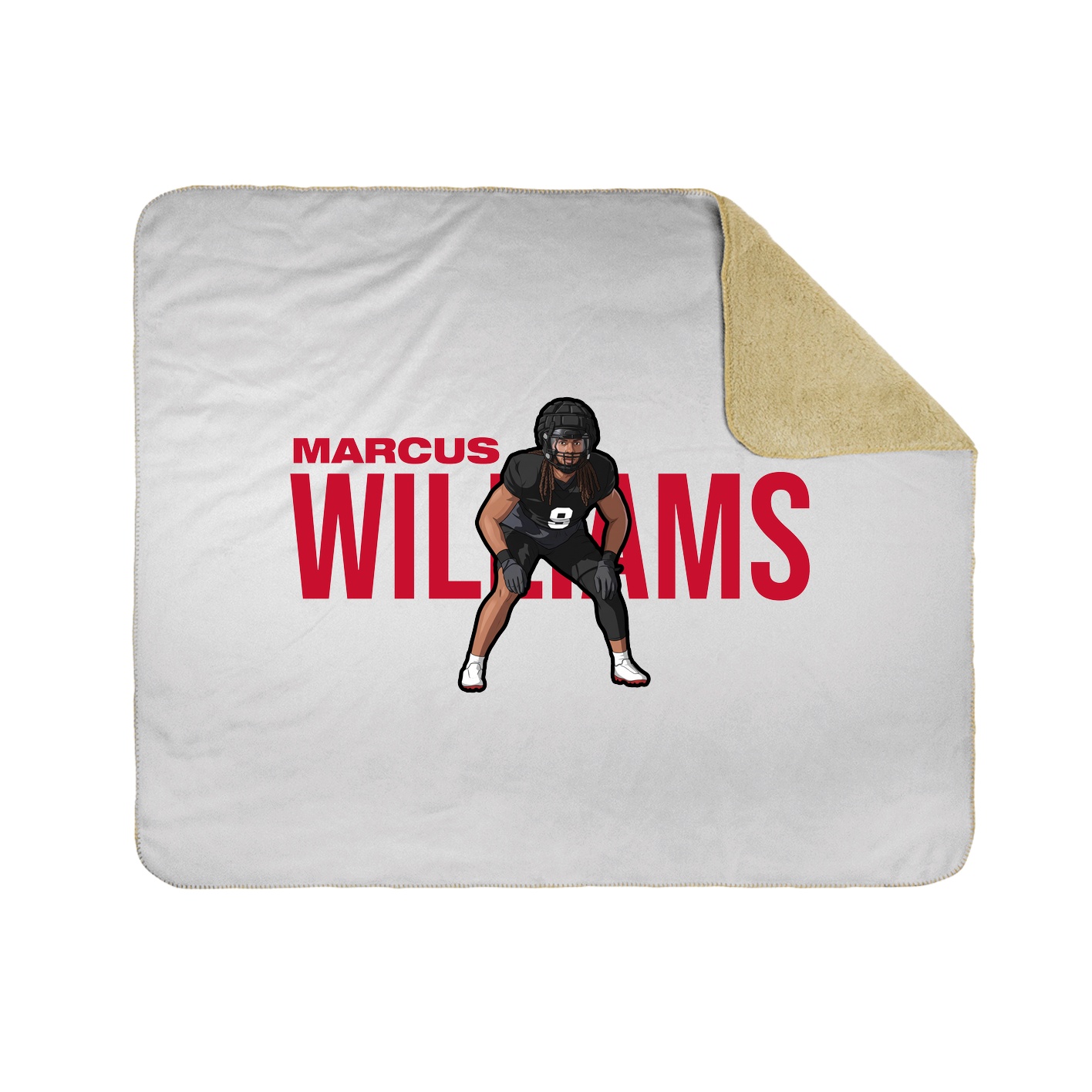 Throw Blanket — Player Name in White