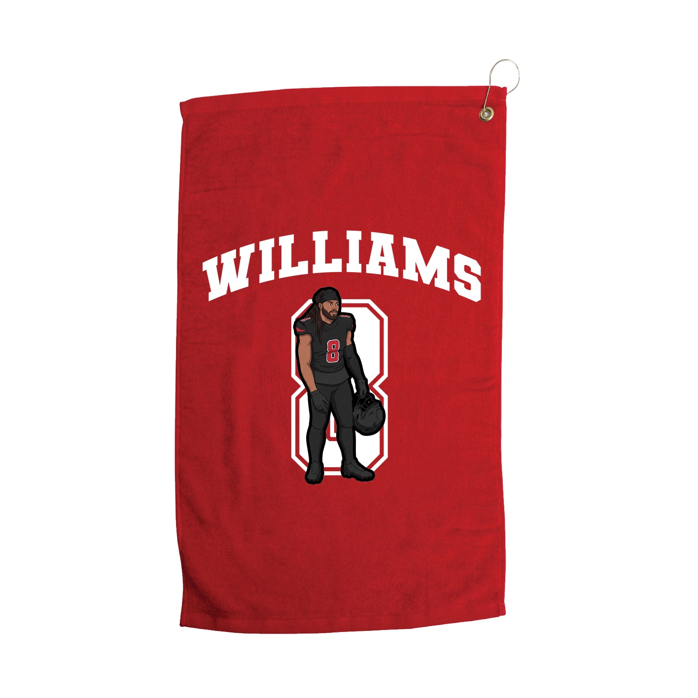 Golf Towel — Number in Red