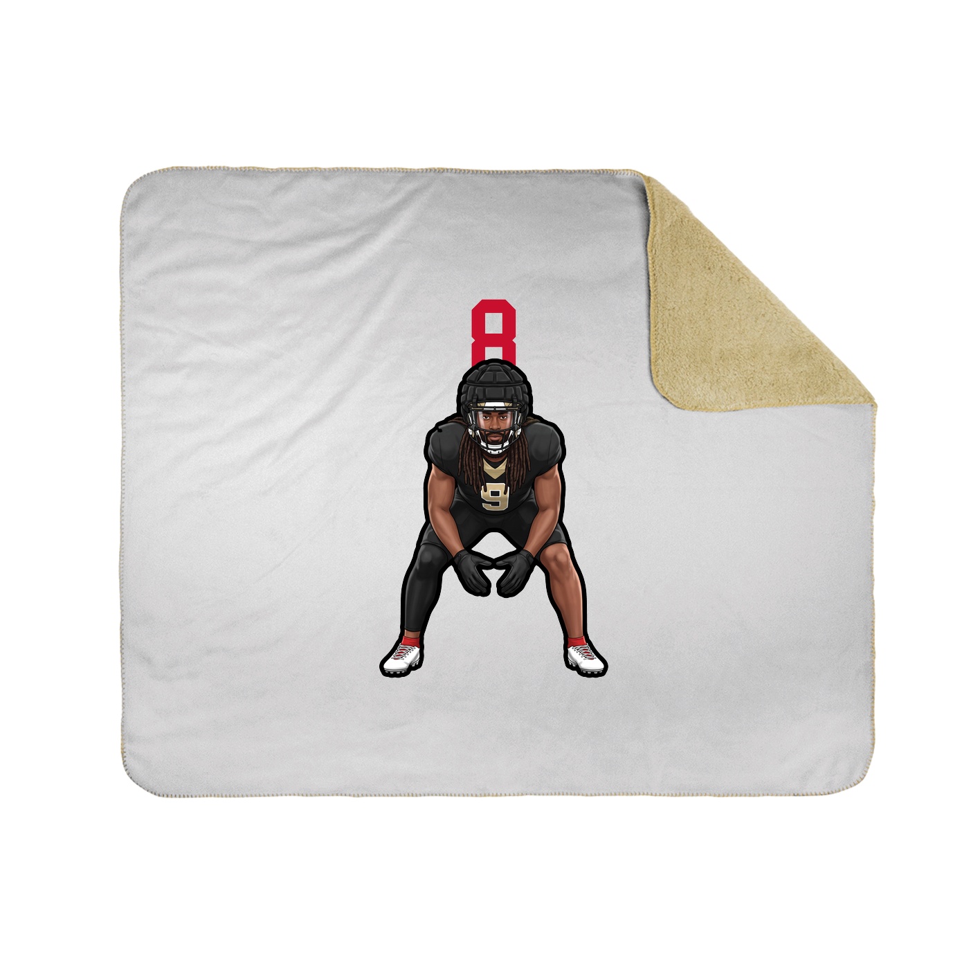 Throw Blanket — Number Top in White