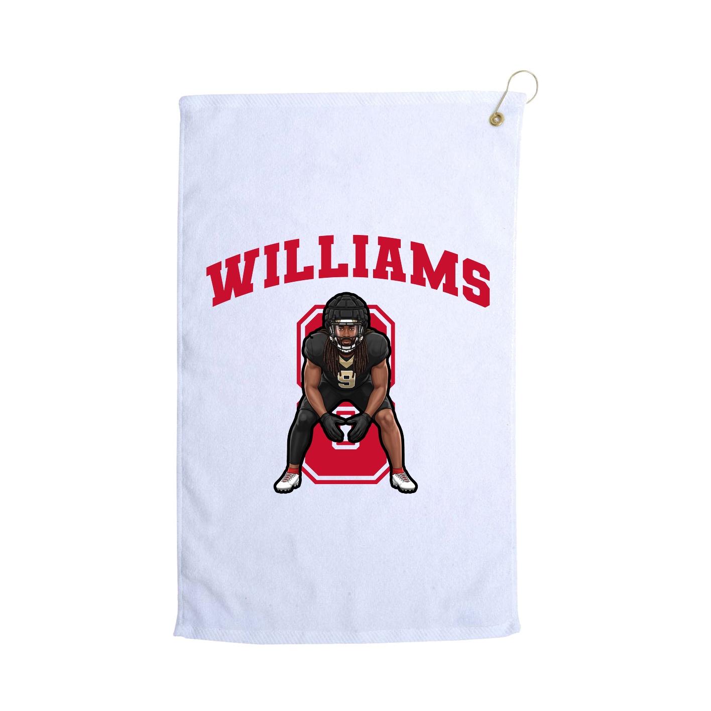 Golf Towel — Number in White