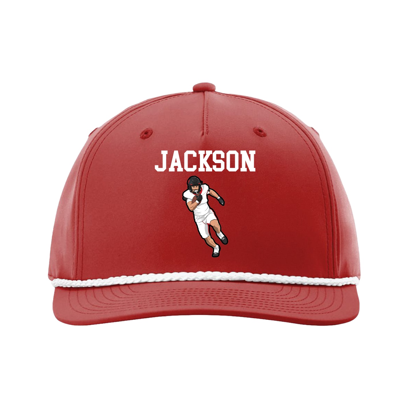Five-Panel Classic Rope Cap — Shirsey in Red