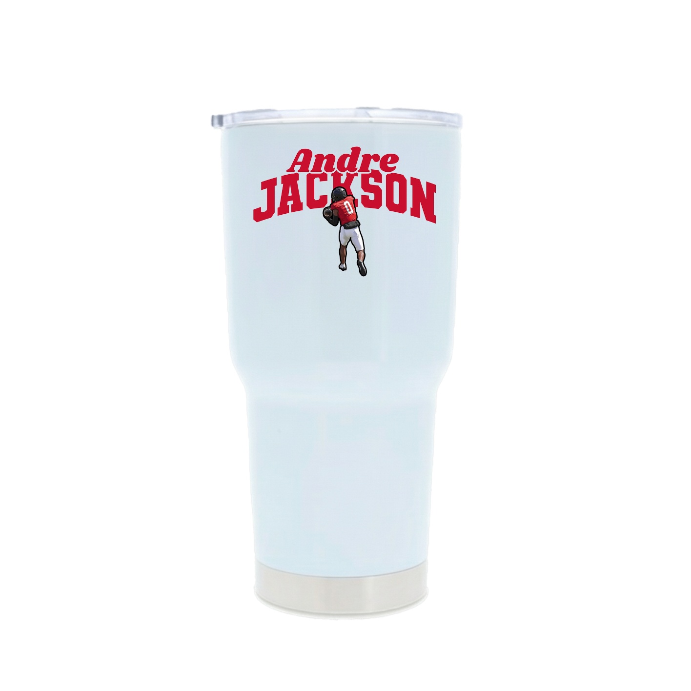 30oz Stainless Steel Tumbler — Signature Arch in White
