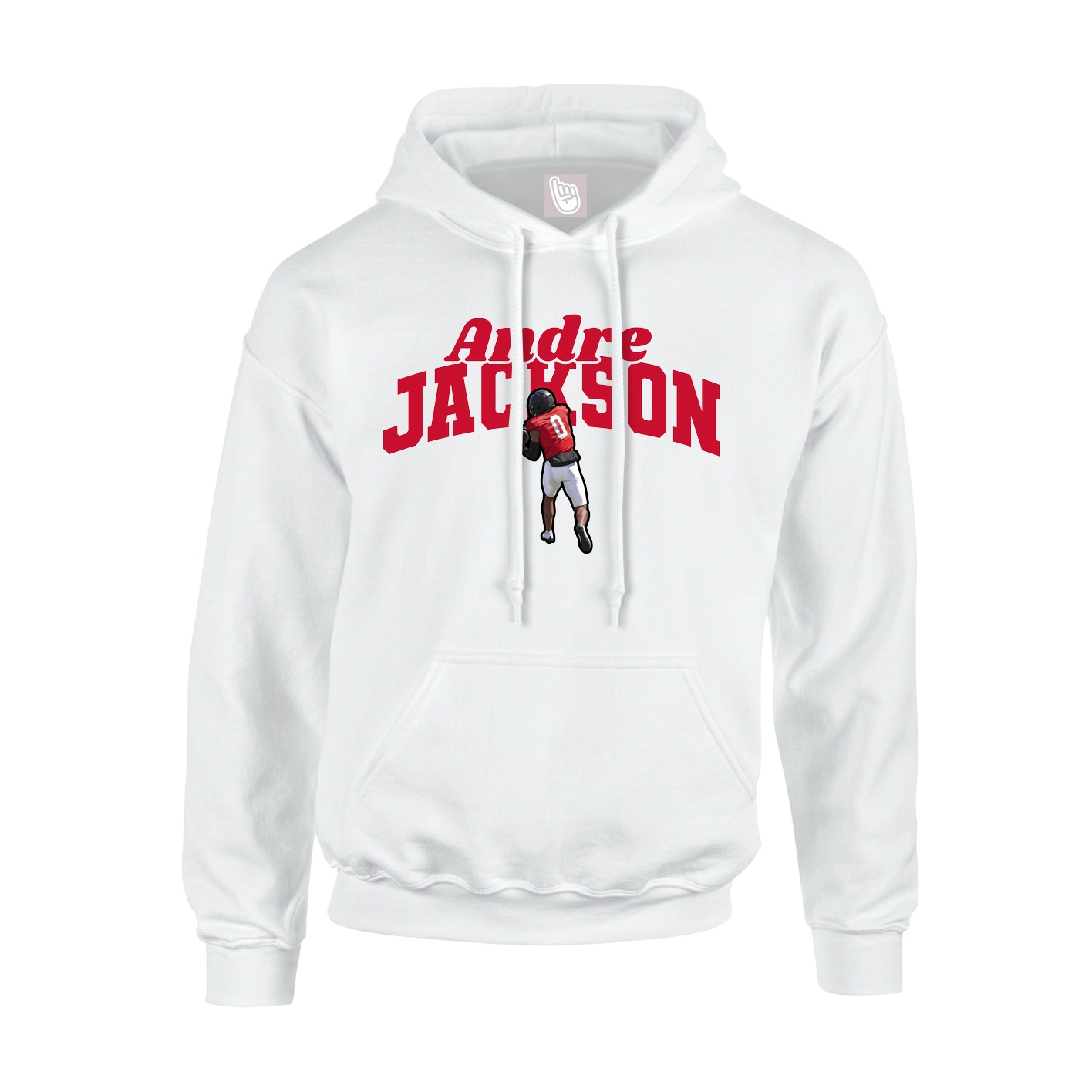 Hoodie — Signature Arch in White